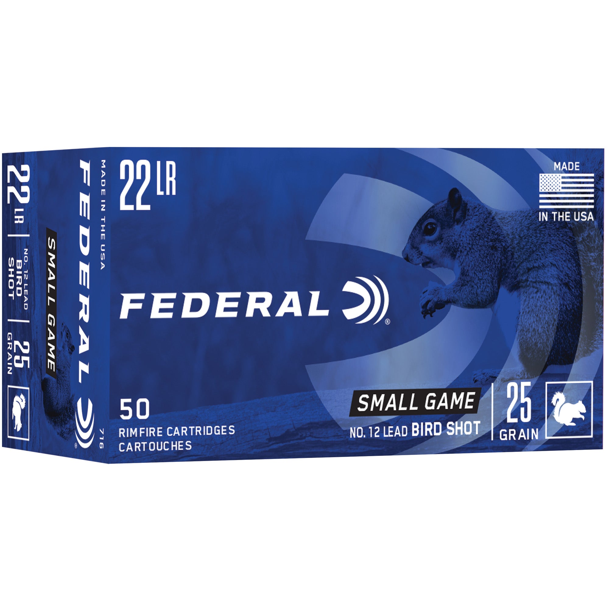Federal GameShok 22 LR Shotshell Ammunition, 12 Grain, 50 Rounds per Box