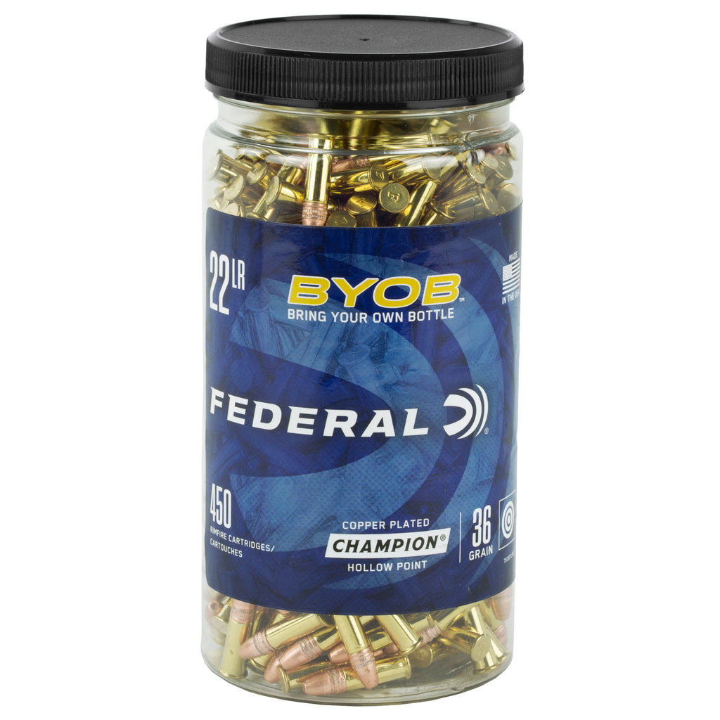 Federal BYOB .22 LR 36 Grain Hollow Point Ammo - 3,600 Rounds Bulk Pack