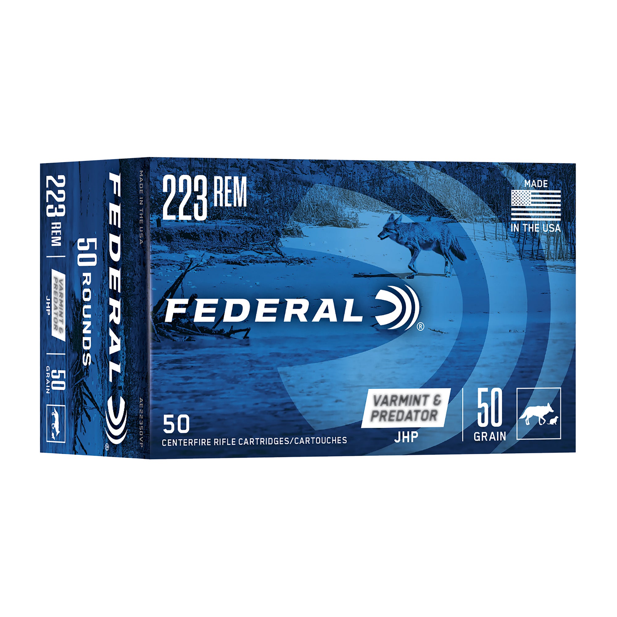 Federal American Eagle Varmint & Predator .223 Remington 50 Grain Hollow Point Ammunition