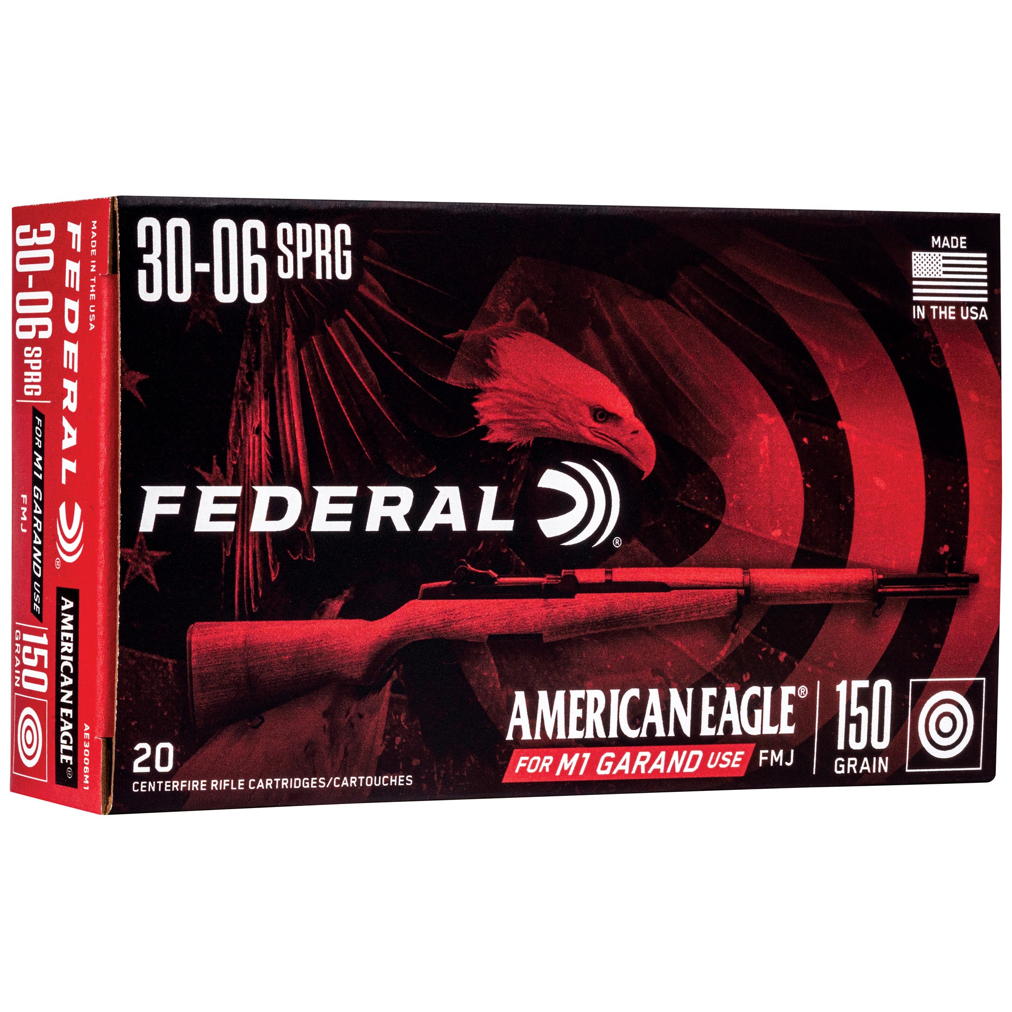 Federal American Eagle .30-06 Springfield 150 Grain FMJ Ammunition - Model AE3006M1