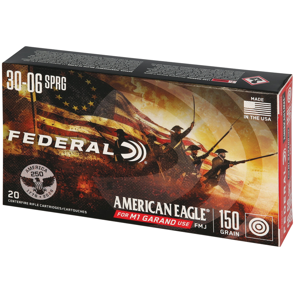Federal American Eagle 30-06 Springfield 150-Grain Full Metal Jacket Ammunition - 20 Rounds