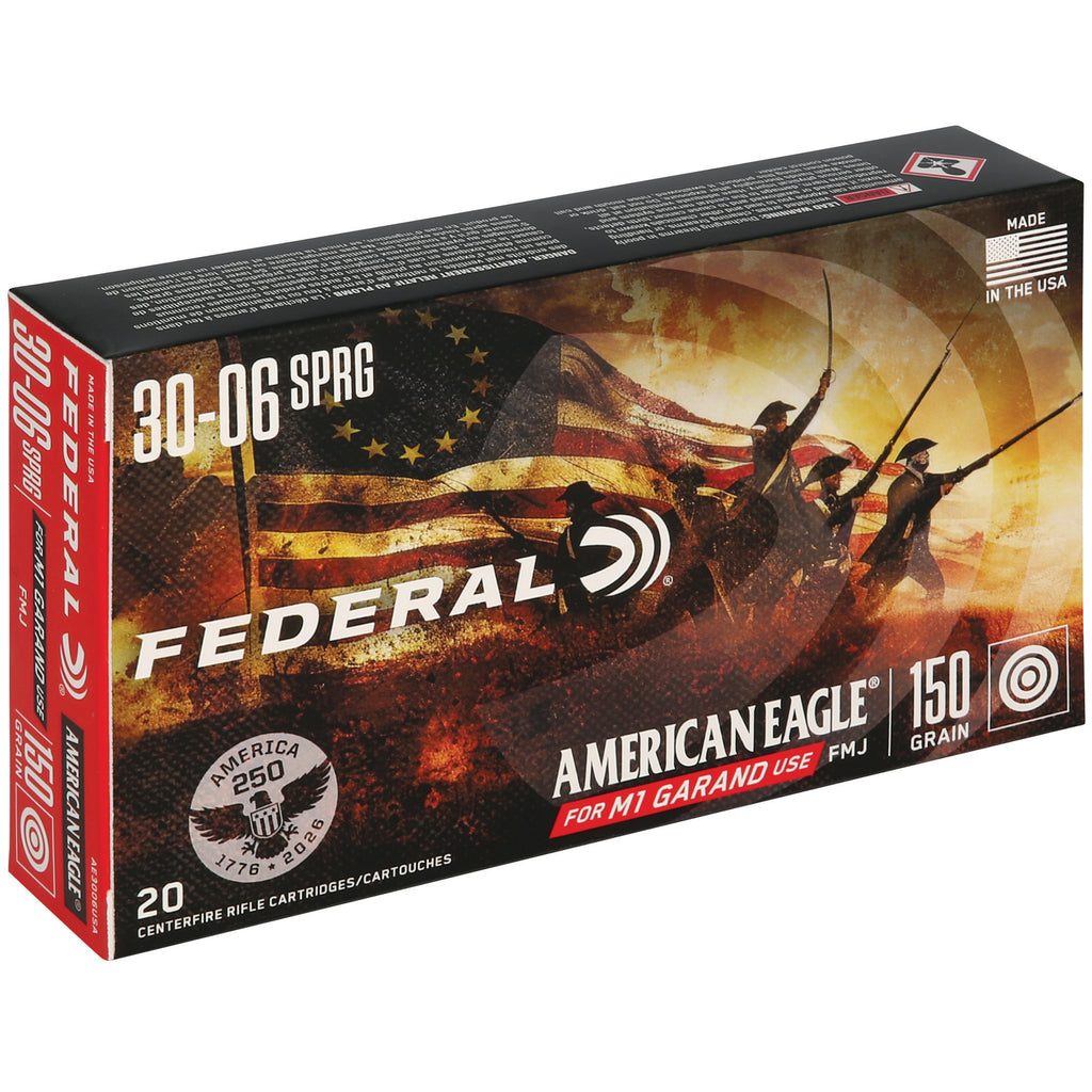Federal American Eagle 30-06 Springfield 150-Grain Full Metal Jacket Ammunition - 20 Rounds