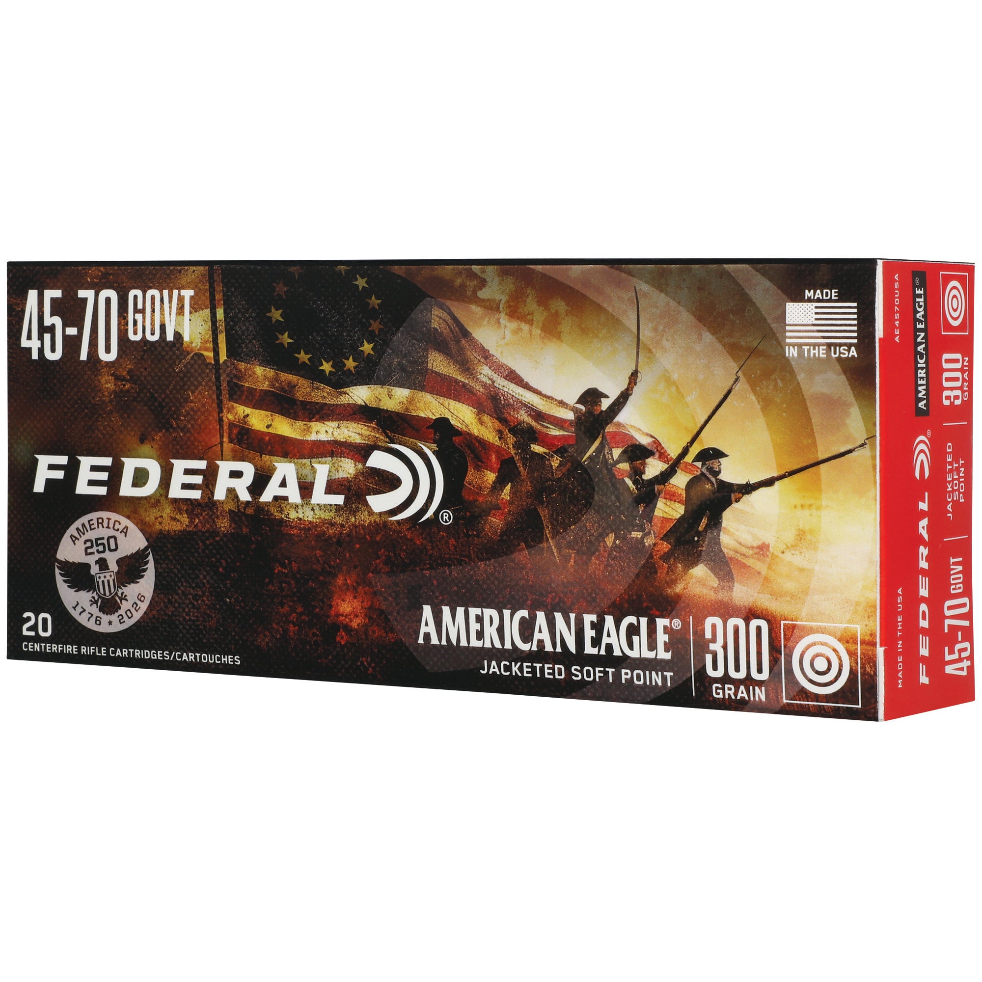 Federal AE4570USA 45-70 Government 300-Grain Subsonic Solid Base Rifle Ammunition