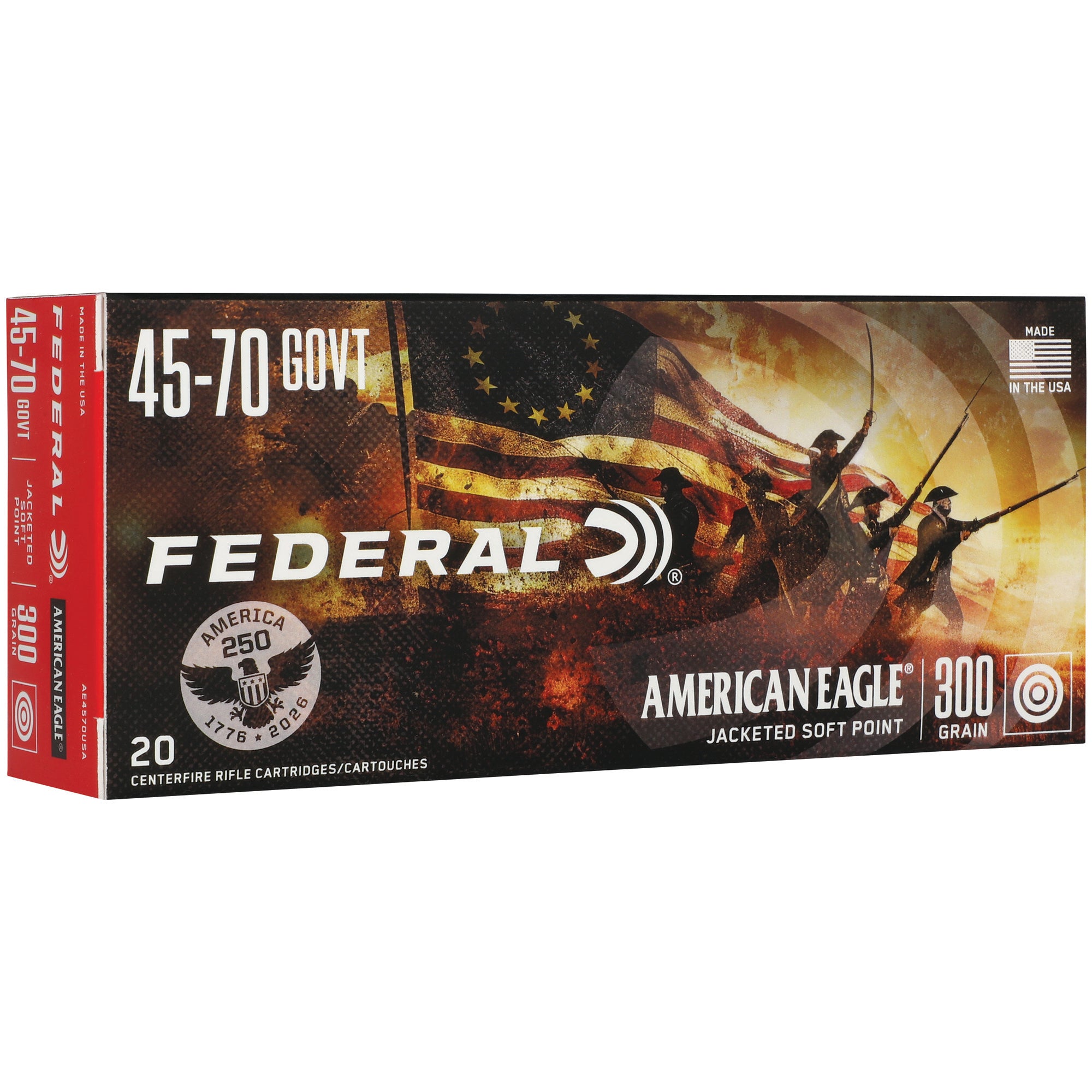 Federal AE4570USA 45-70 Government 300-Grain Subsonic Solid Base Rifle Ammunition