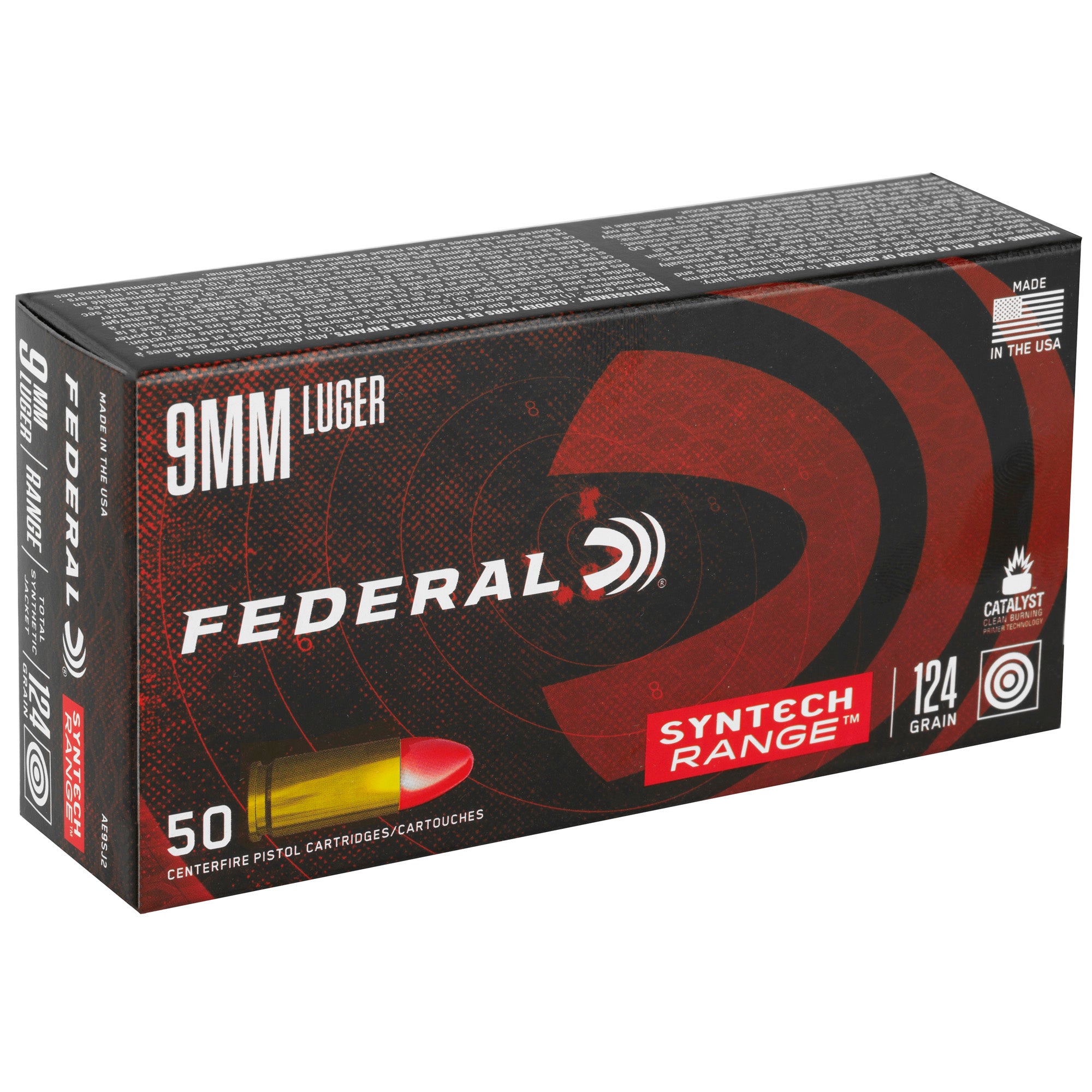 Federal Subsonic 9mm 124-Grain Total Synthetic Jacket Ammunition (50 Rounds per Box)