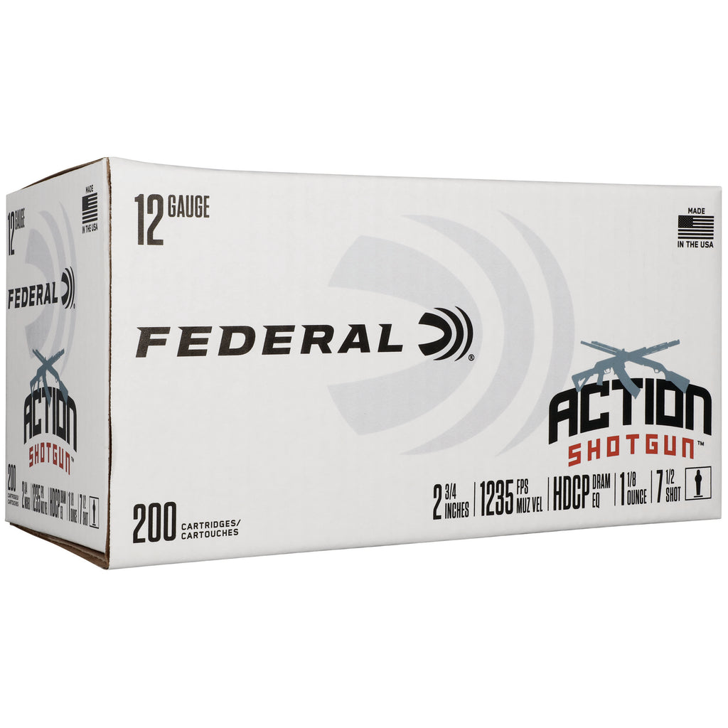 Federal Action Shotgun 12 Gauge #7.5 Shot - 1 1/8 oz, 200 Rounds