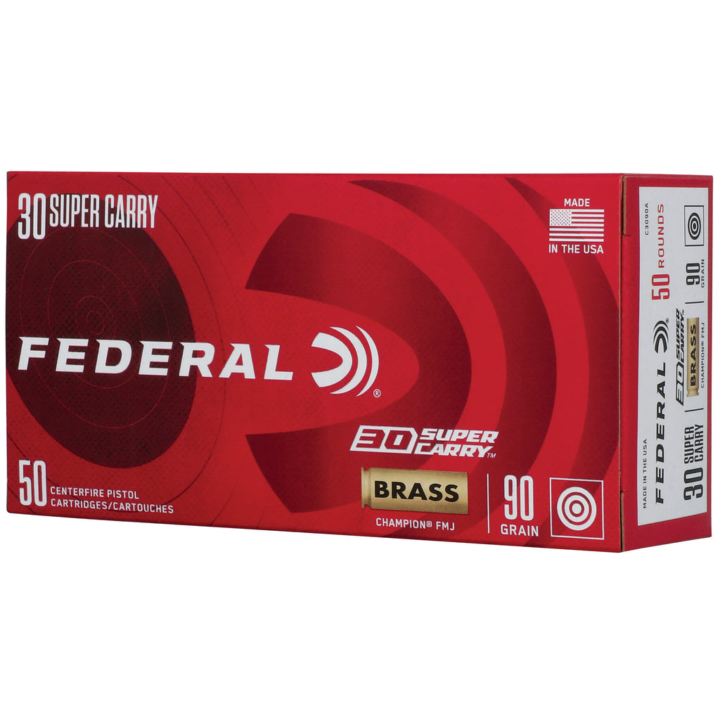 Federal Champion 30 Super Carry 90-Grain Full Metal Jacket Ammunition - 50 Rounds