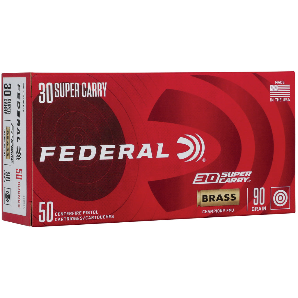 Federal Champion 30 Super Carry 90-Grain Full Metal Jacket Ammunition - 50 Rounds