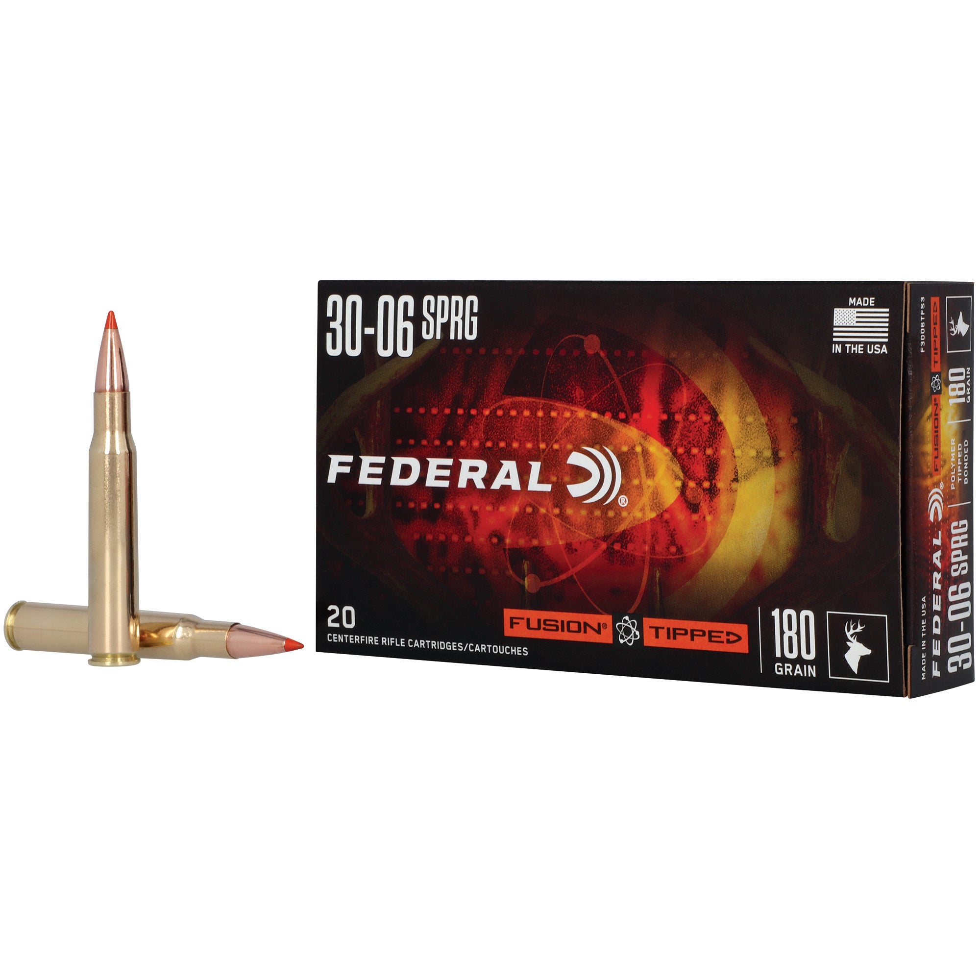 Federal Fusion Tipped .30-06 Springfield 180-Grain Polymer Tip Ammunition (20 Rounds per Box)