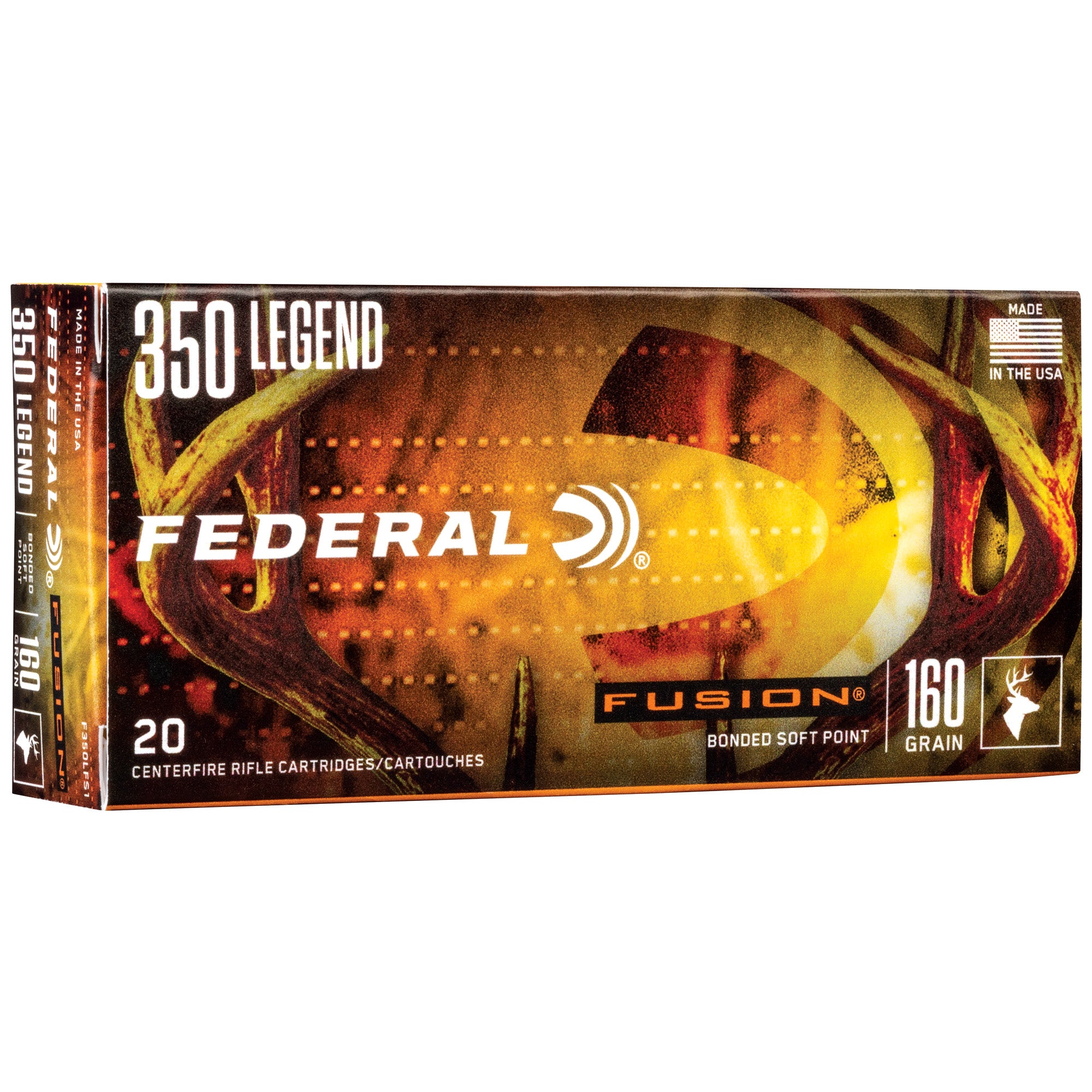 Federal Fusion 350 Legend 160 Grain Solid Base Rifle Ammunition - Box of 20