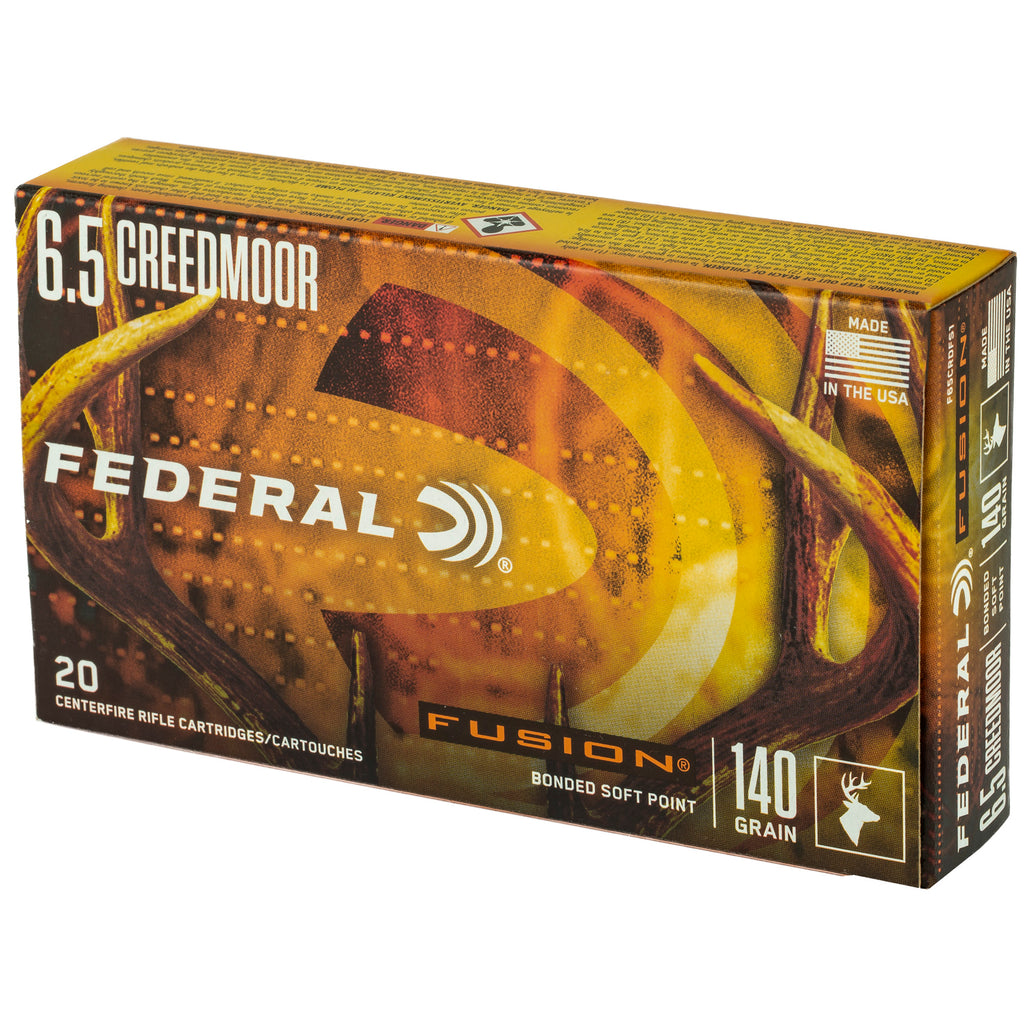 Federal Fusion 6.5 Creedmoor 140 Grain Solid Base Rifle Ammunition – 20 Rounds Per Box
