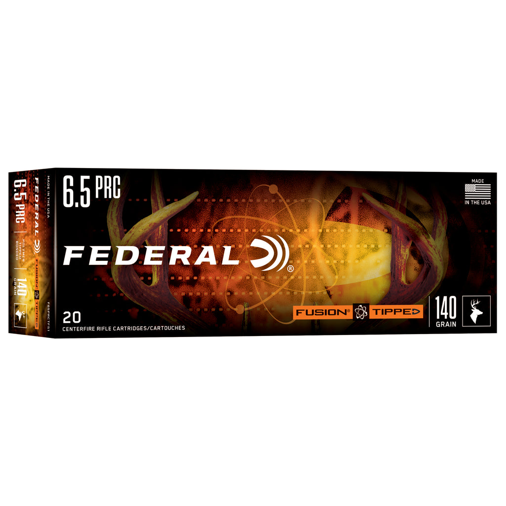 Federal Fusion Tipped 6.5 PRC Ammo – 140 Grain Polymer Tip, 20 Rounds per Box