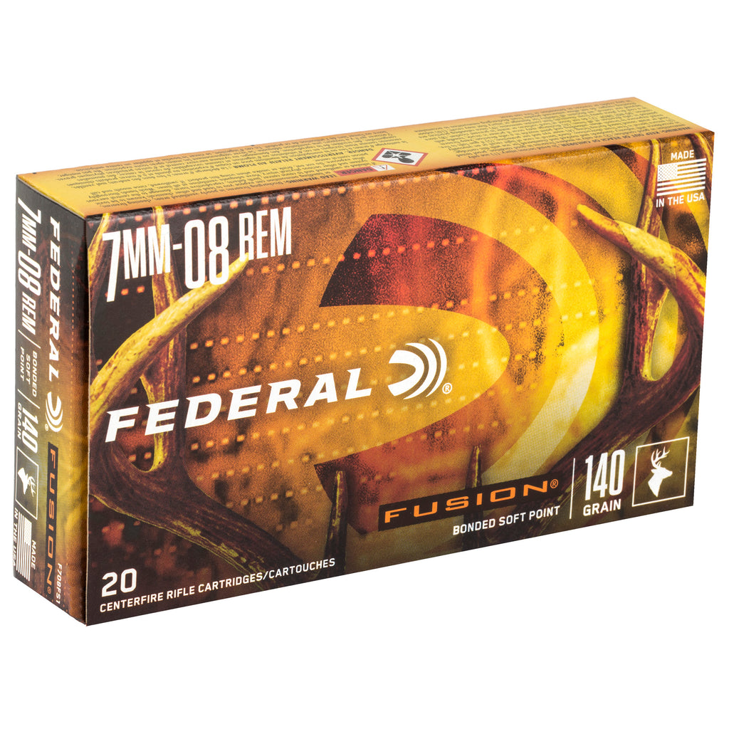 Federal Fusion 7mm-08 140 Grain Boat Tail Rifle Ammunition - 20 Rounds per Box