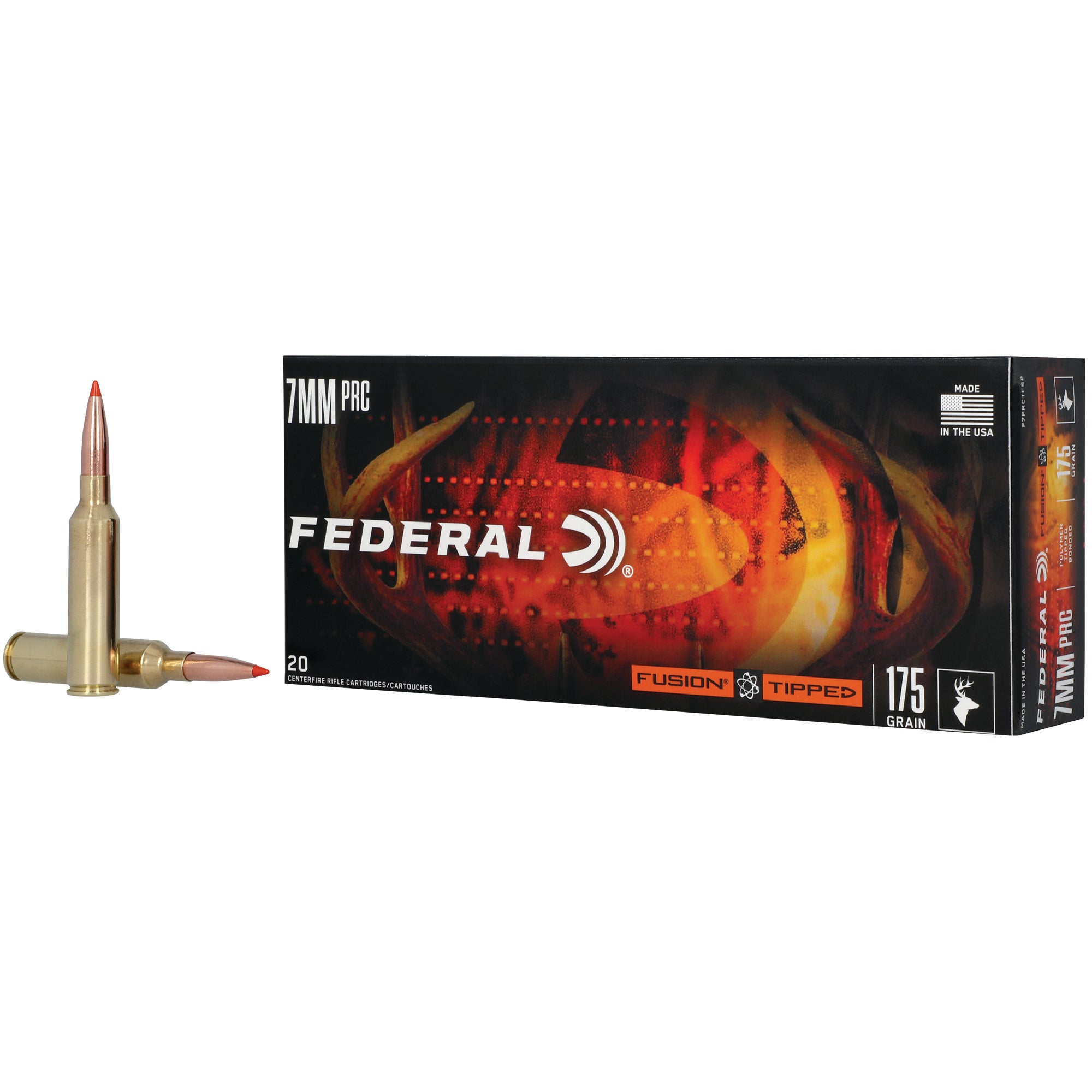Federal Fusion Tipped 7mm PRC 175 Grain Ammunition, Box of 20
