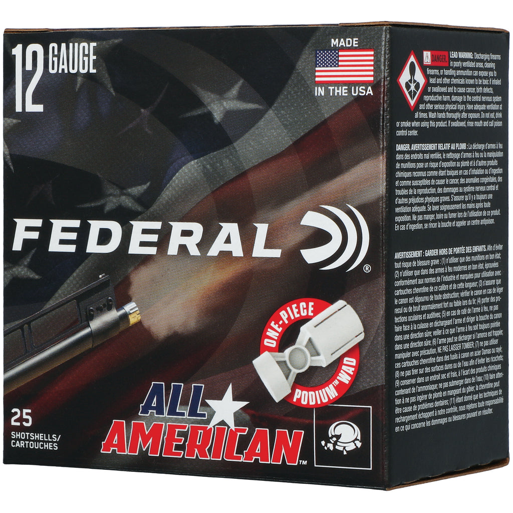 Federal All-American 12 Gauge 2-3/4 inch 1 1/8 oz #7.5 Trap and Skeet Shotshells (25 Rounds per Box)