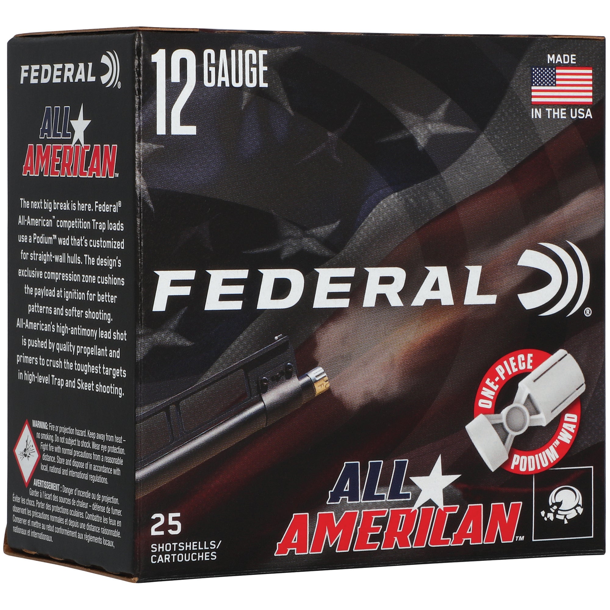 Federal All-American 12 Gauge 2.75" 1 1/8 oz #8 Shot Shells - High-Performance Trap and Skeet Ammo