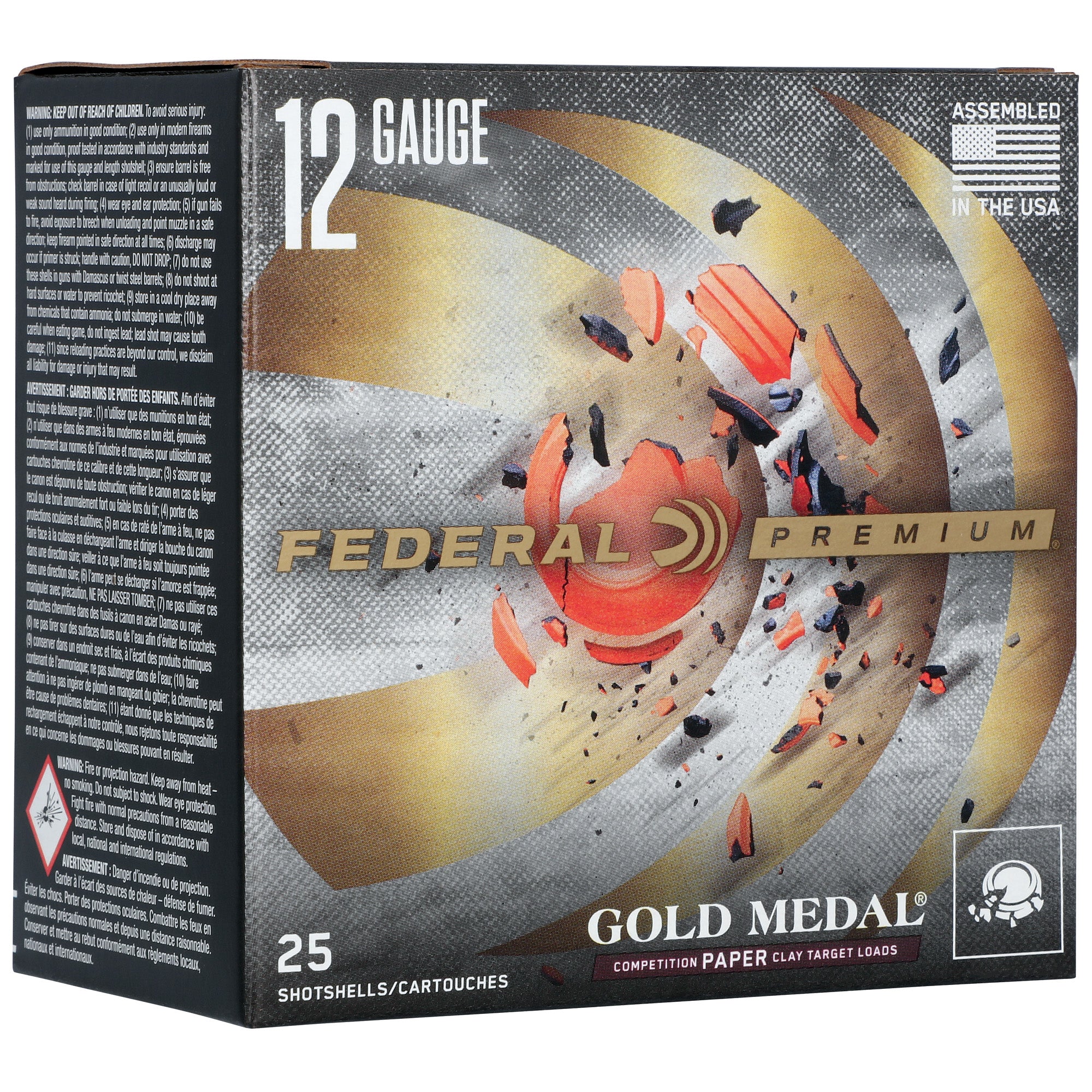Federal Gold Medal 12 Gauge 2.75-inch #8 Paper Shotshells - 1 oz Load for FITASC Competition