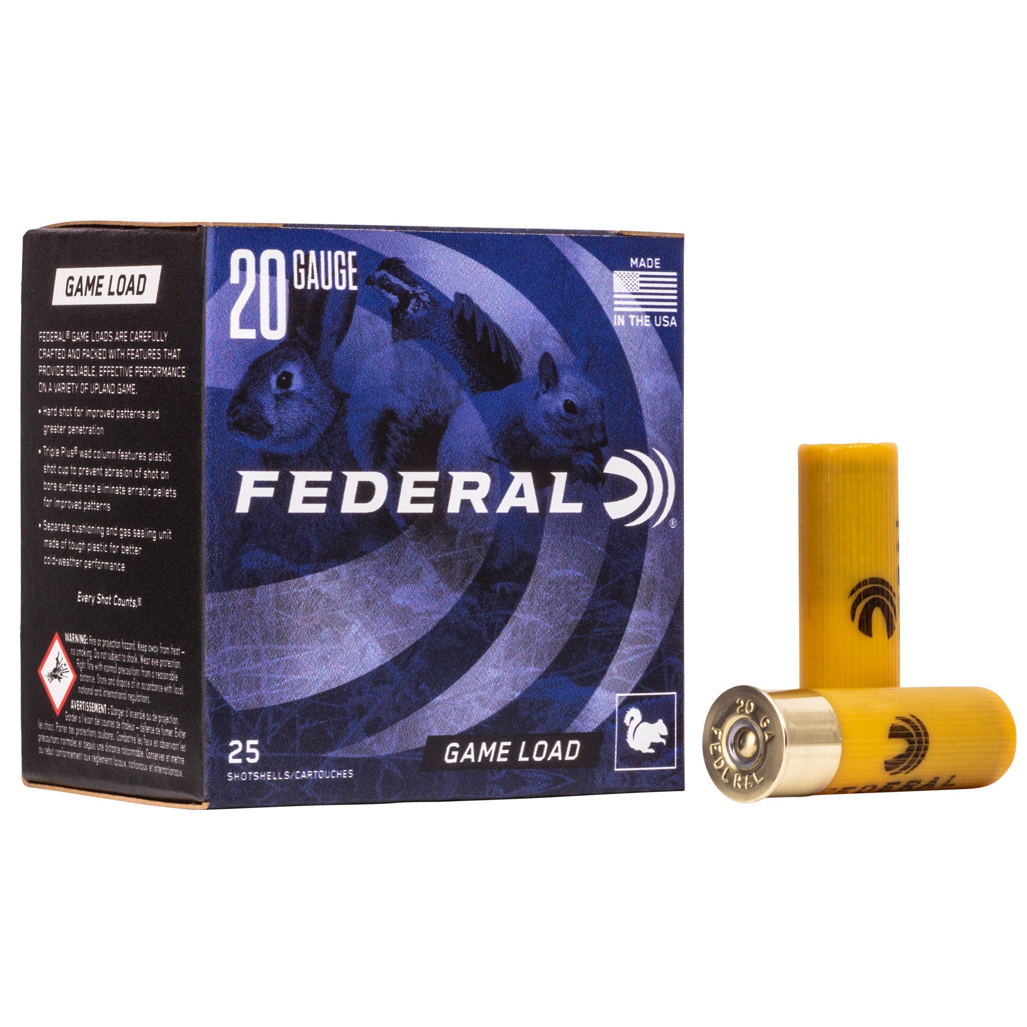 Federal Game Load 20 Gauge 2 3/4 inch #6 Shot - Reliable Upland Game Performance