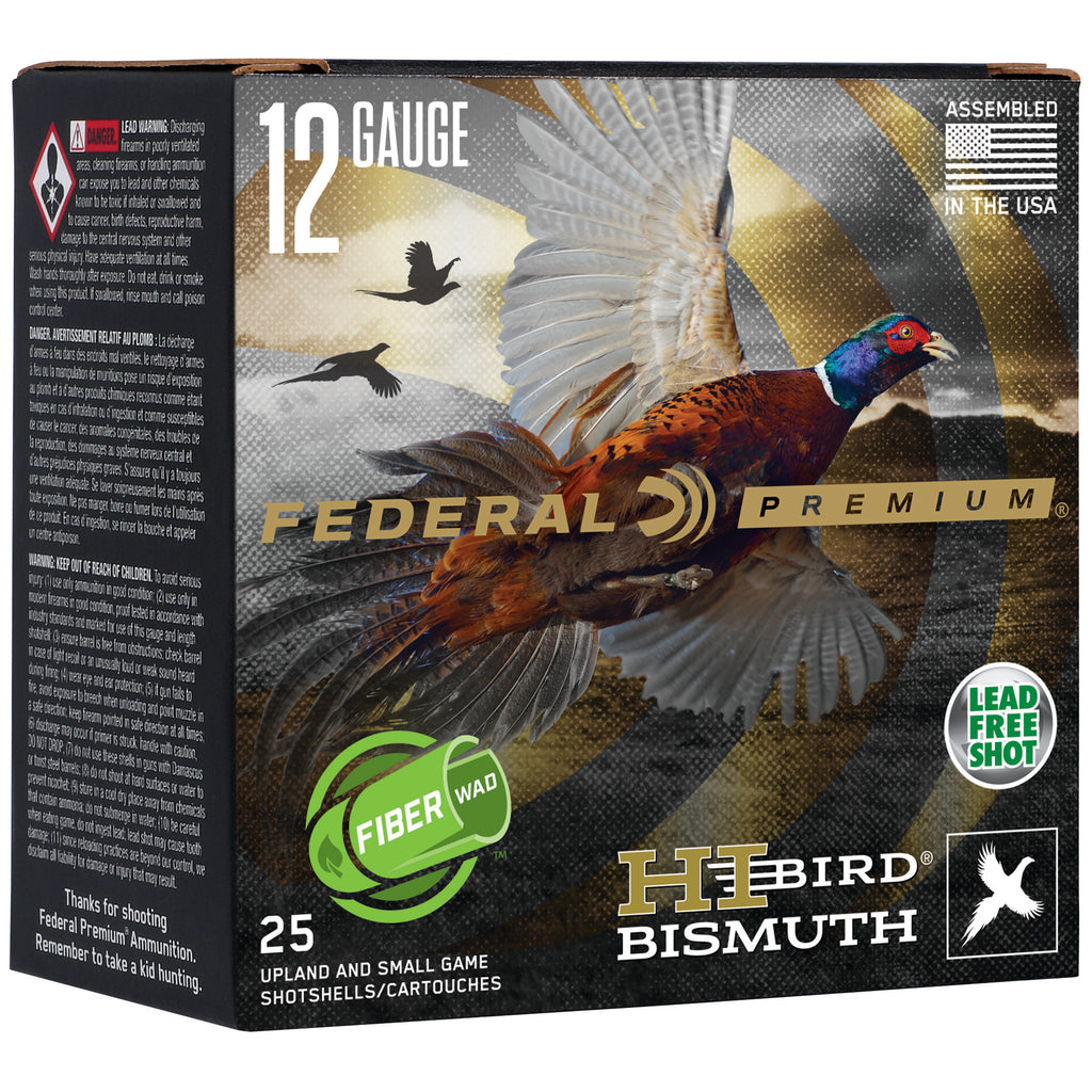 Federal Hi-Bird 12 Gauge Shotshells - 1 1/4 oz Bismuth #5, 25/Box