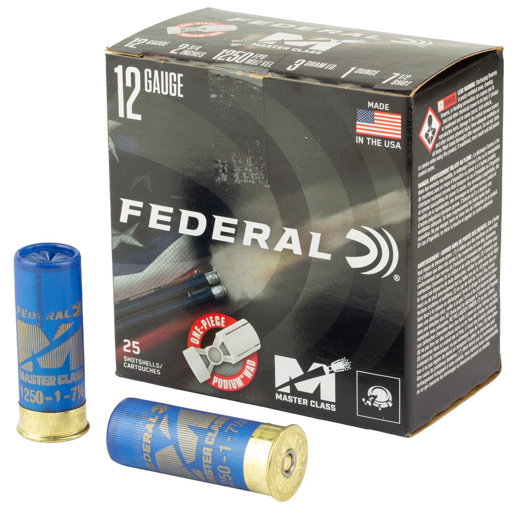 Federal Master Class 12 Gauge 2.75-Inch Shotshells – 1 oz #7.5 – Competition Performance