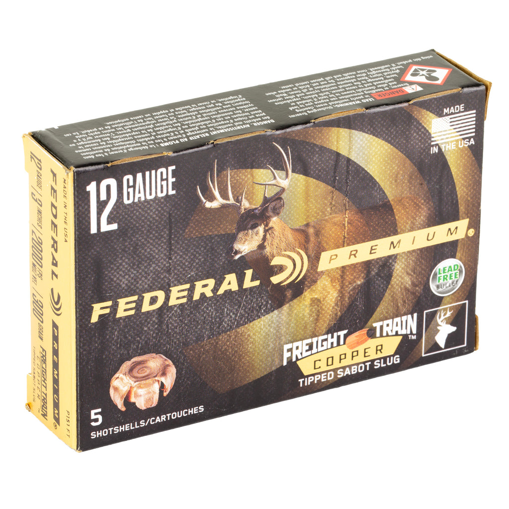 Federal Freight Train 12 Gauge 3-Inch Sabot Slug - 300 Grain, Box of 5