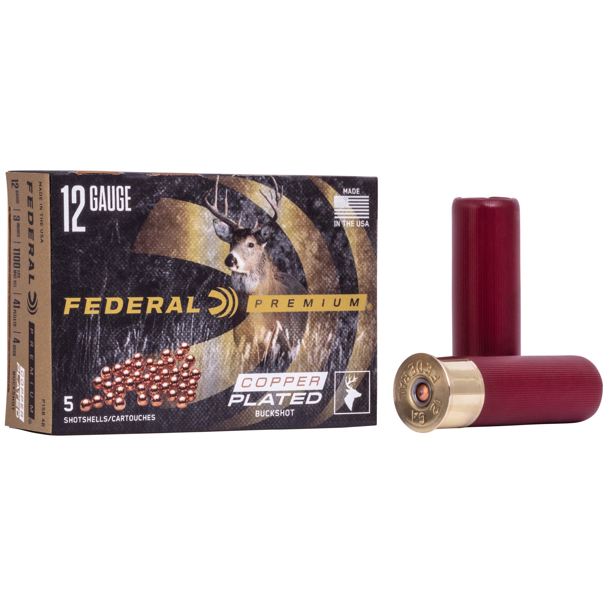 Federal Premium Vital-Shok 12 Gauge 3 Buckshot - 2 oz, 5 Rounds per Box