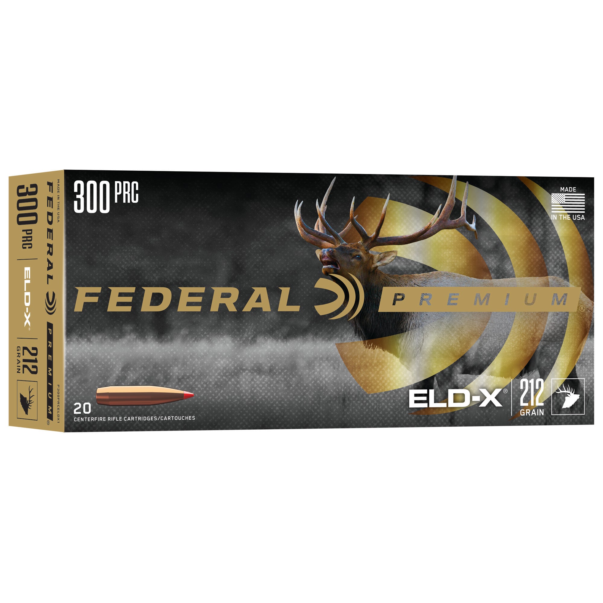 Federal Premium Classic ELD-X 300 PRC Bullet, 212 Grain, Box of 20