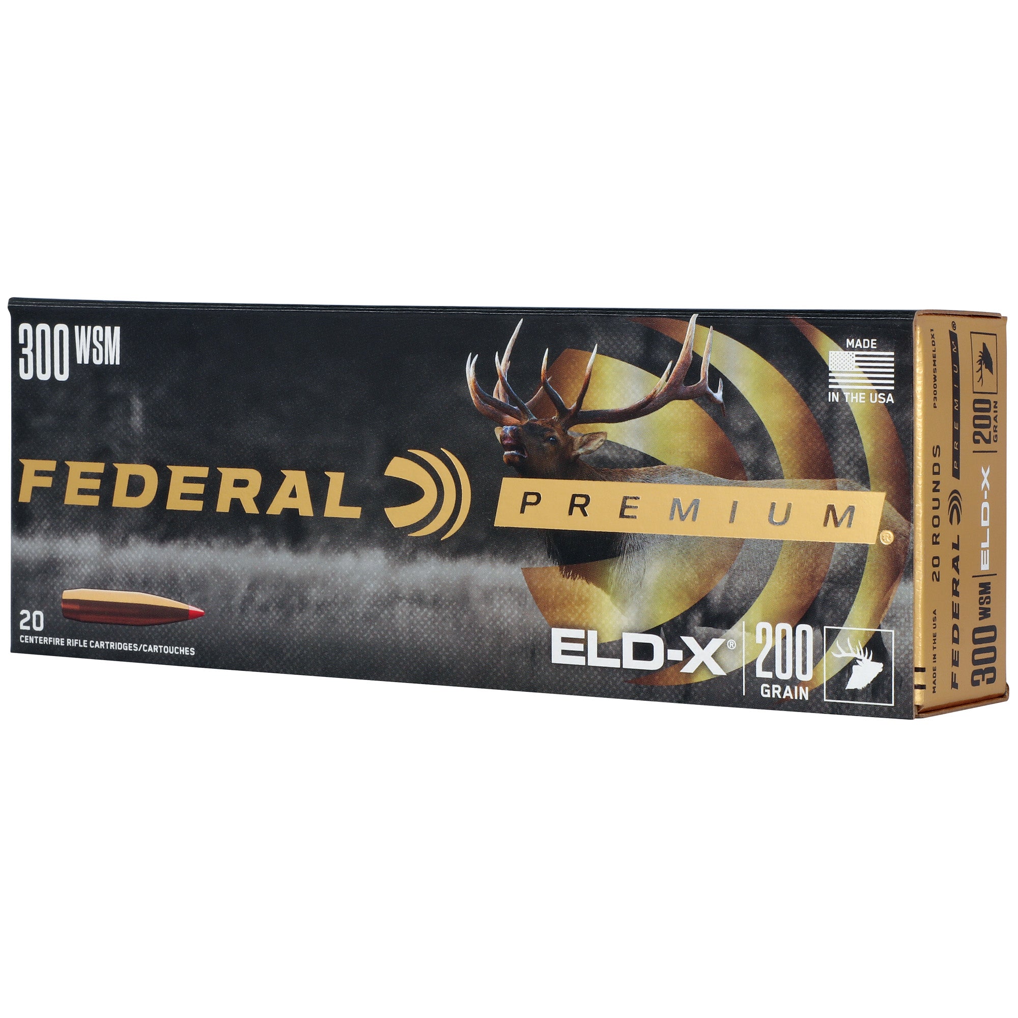 Federal Premium 300 Winchester Short Magnum 200-Grain ELD-X Polymer Tip Hunting Bullets (20 Pack)