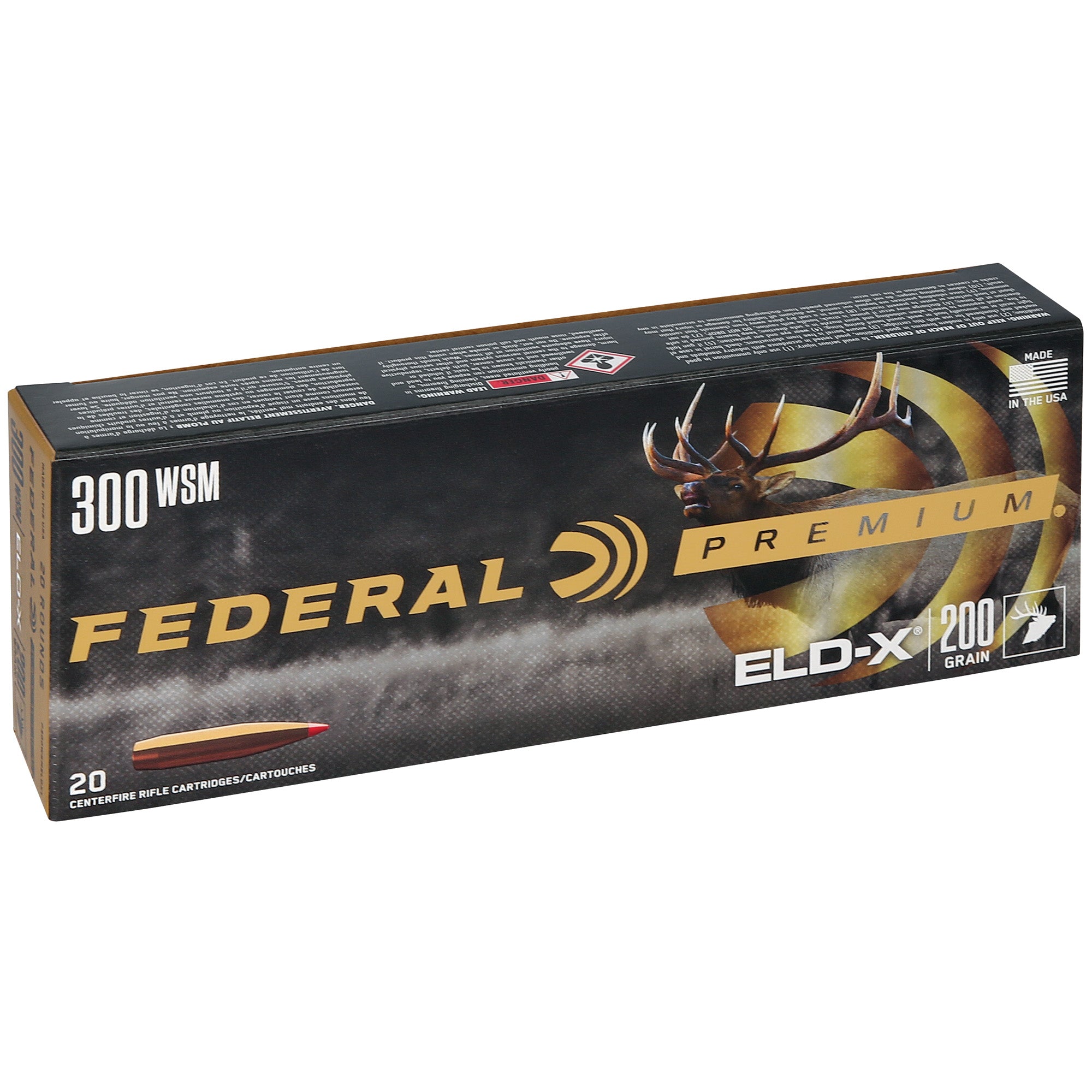 Federal Premium 300 Winchester Short Magnum 200-Grain ELD-X Polymer Tip Hunting Bullets (20 Pack)