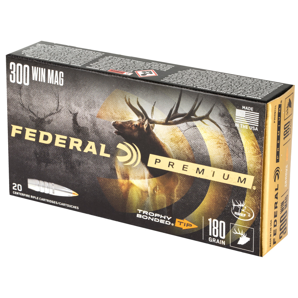 Federal Premium Trophy Bonded Tip .300 Winchester Magnum 180-Grain Bonded Hollow Point Ammunition (20 Rounds per Box)