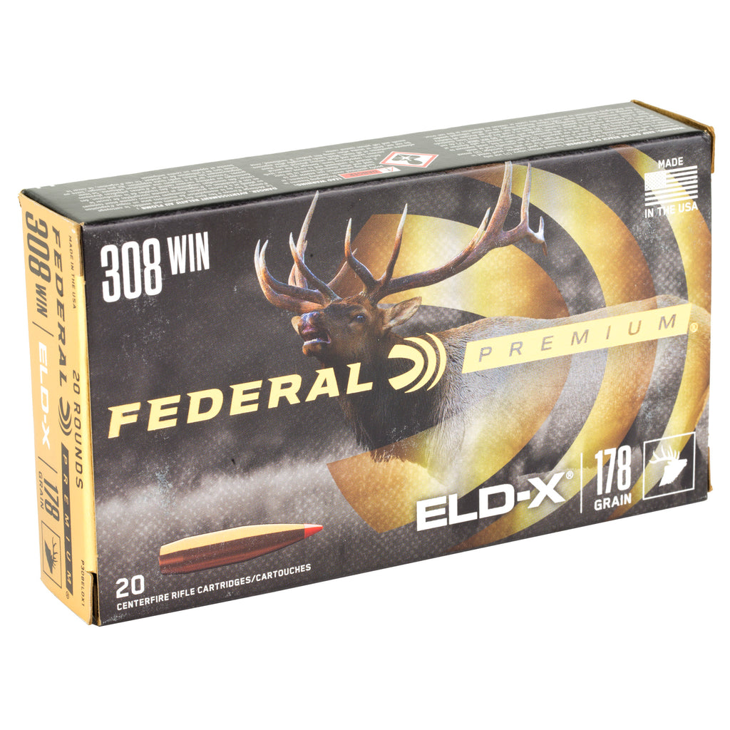 Federal Premium 308 Winchester 178 Grain ELDX Polymer Tip Hunting Bullets - P308ELDX1