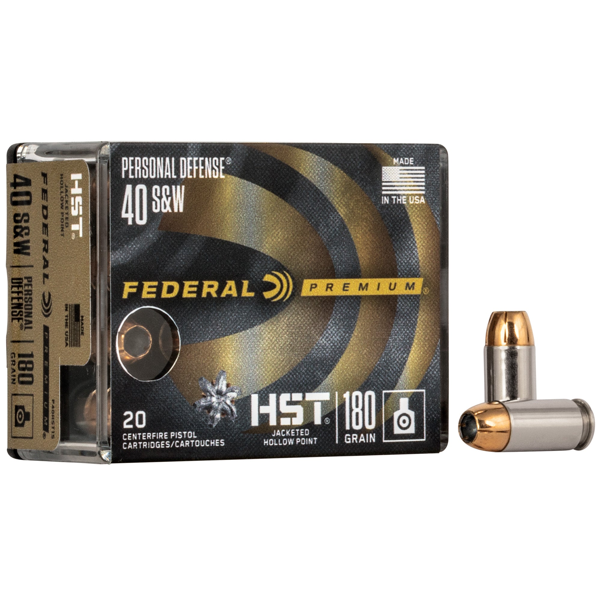 Federal Premium HST 40 S&W 180-Grain Hollow Point Ammunition (20 Rounds per Box)