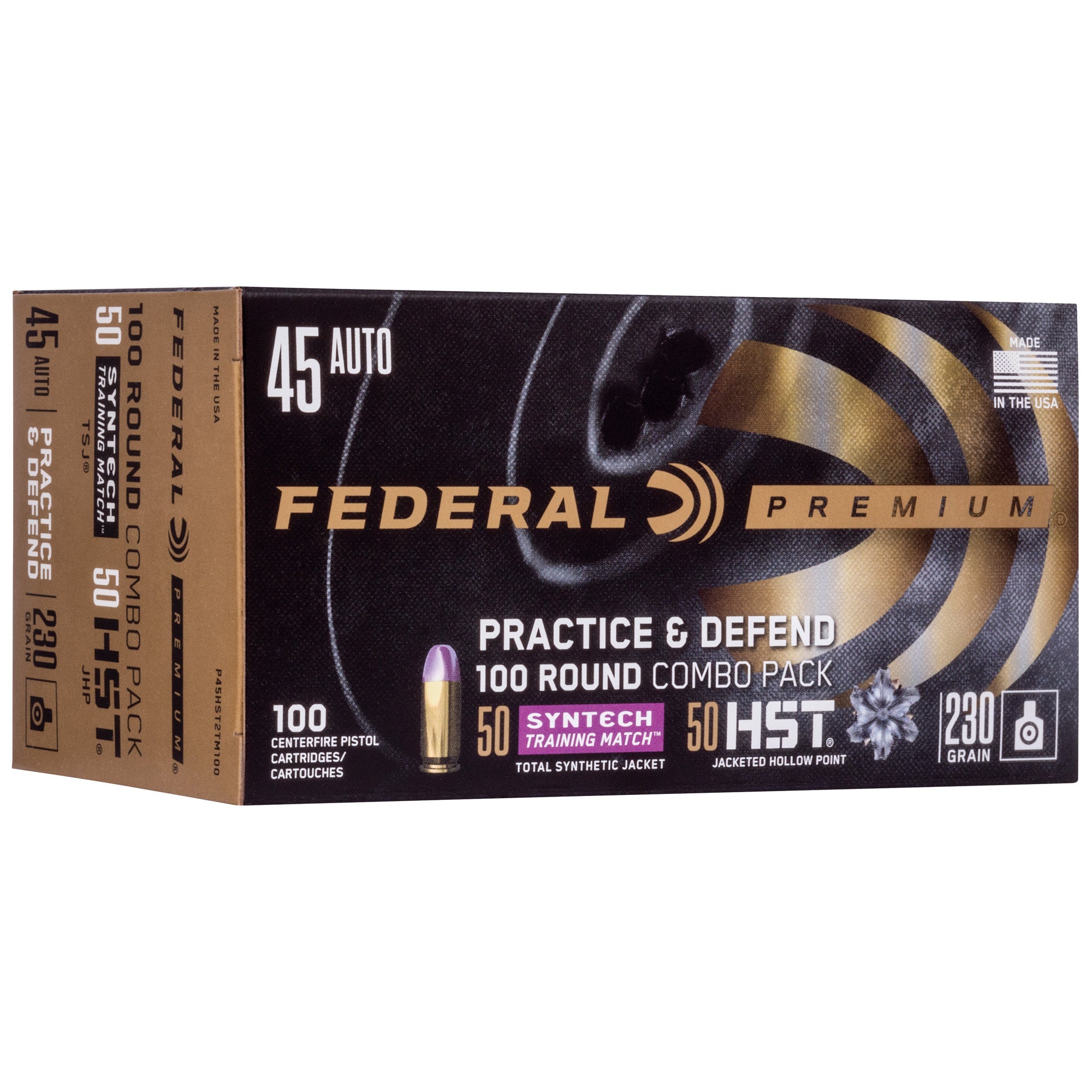 Federal Premium Practice & Defend Pack 45 ACP 230 Grain Hollow Point Ammunition