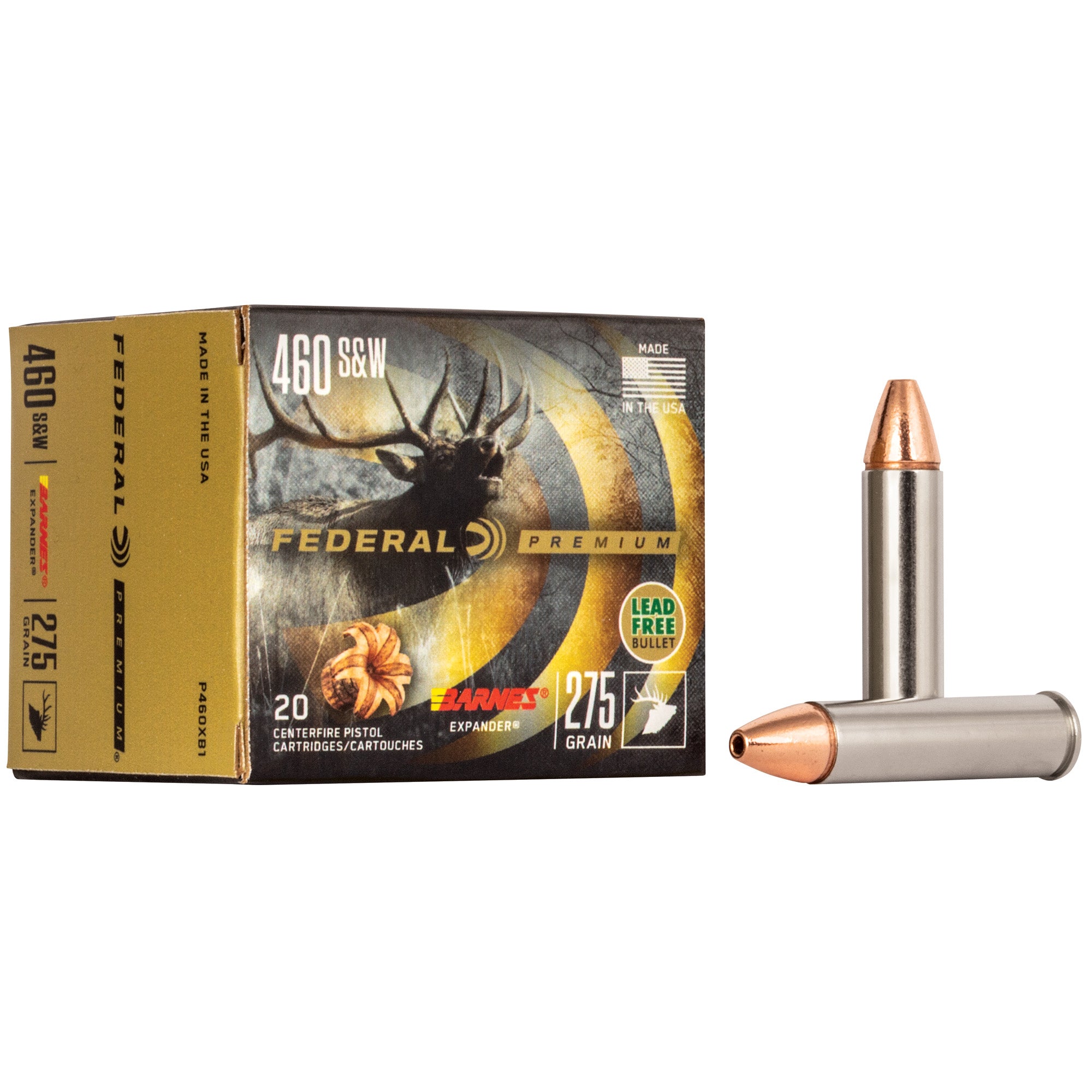 Federal Premium Expander .460 S&W 275-Grain Copper Bullet, 20 Rounds per Box