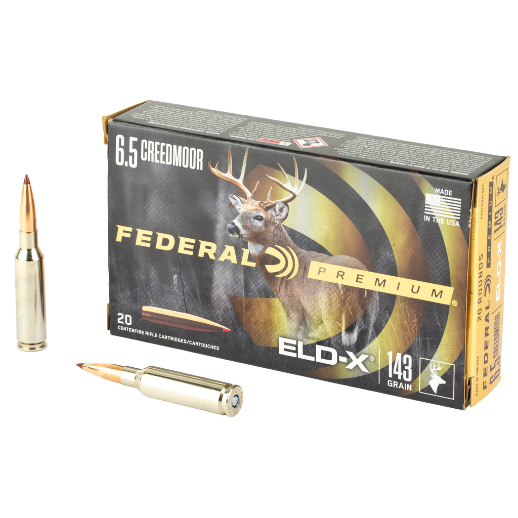Federal Premium 6.5 Creedmoor ELD-X 143-Grain Polymer Tip Hunting Bullet