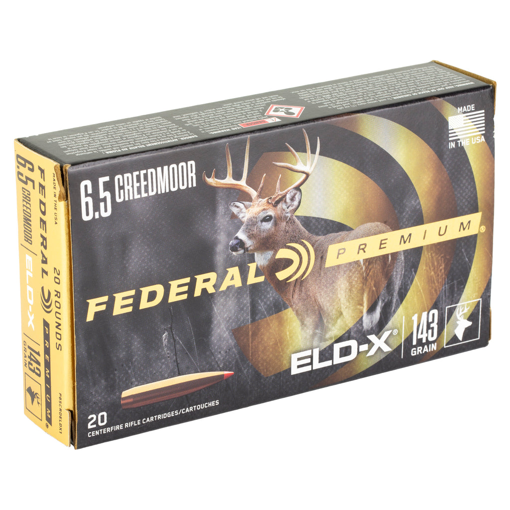 Federal Premium 6.5 Creedmoor ELD-X 143-Grain Polymer Tip Hunting Bullet