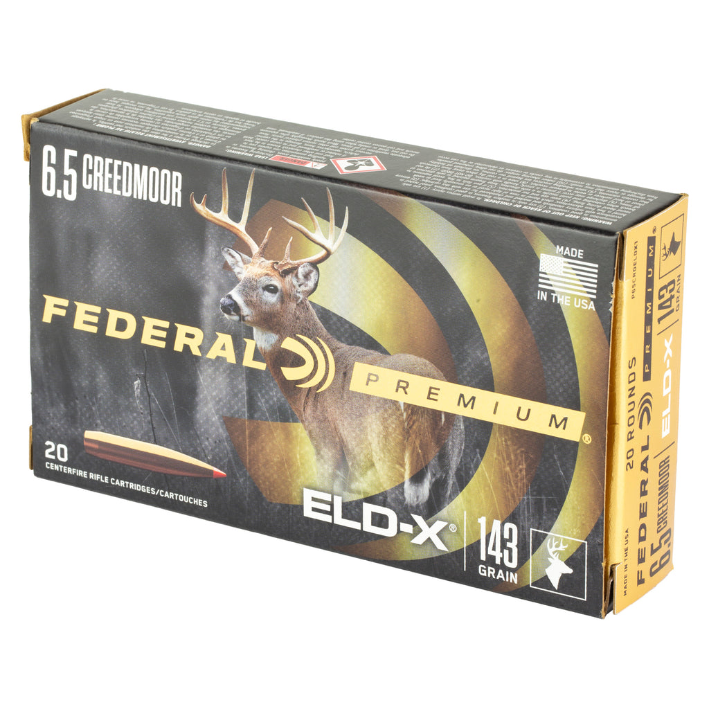Federal Premium 6.5 Creedmoor ELD-X 143-Grain Polymer Tip Hunting Bullet