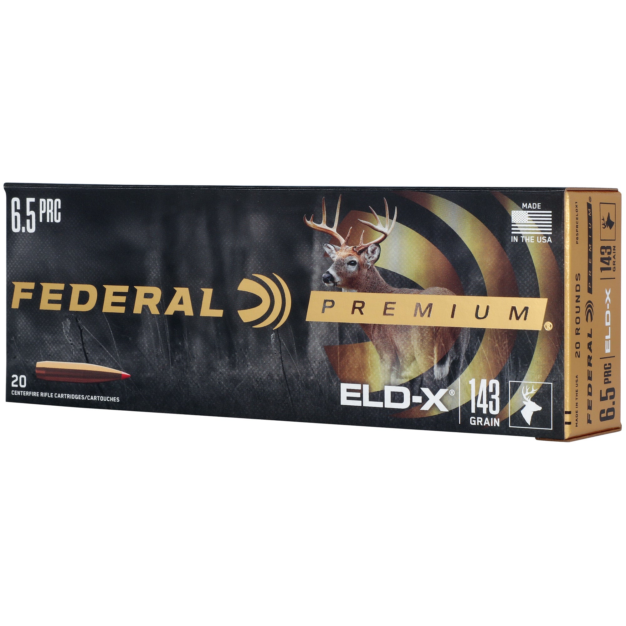 Federal Premium 6.5 PRC ELD-X Polymer Tip Hunting Bullets (143 Grain, Box of 20)