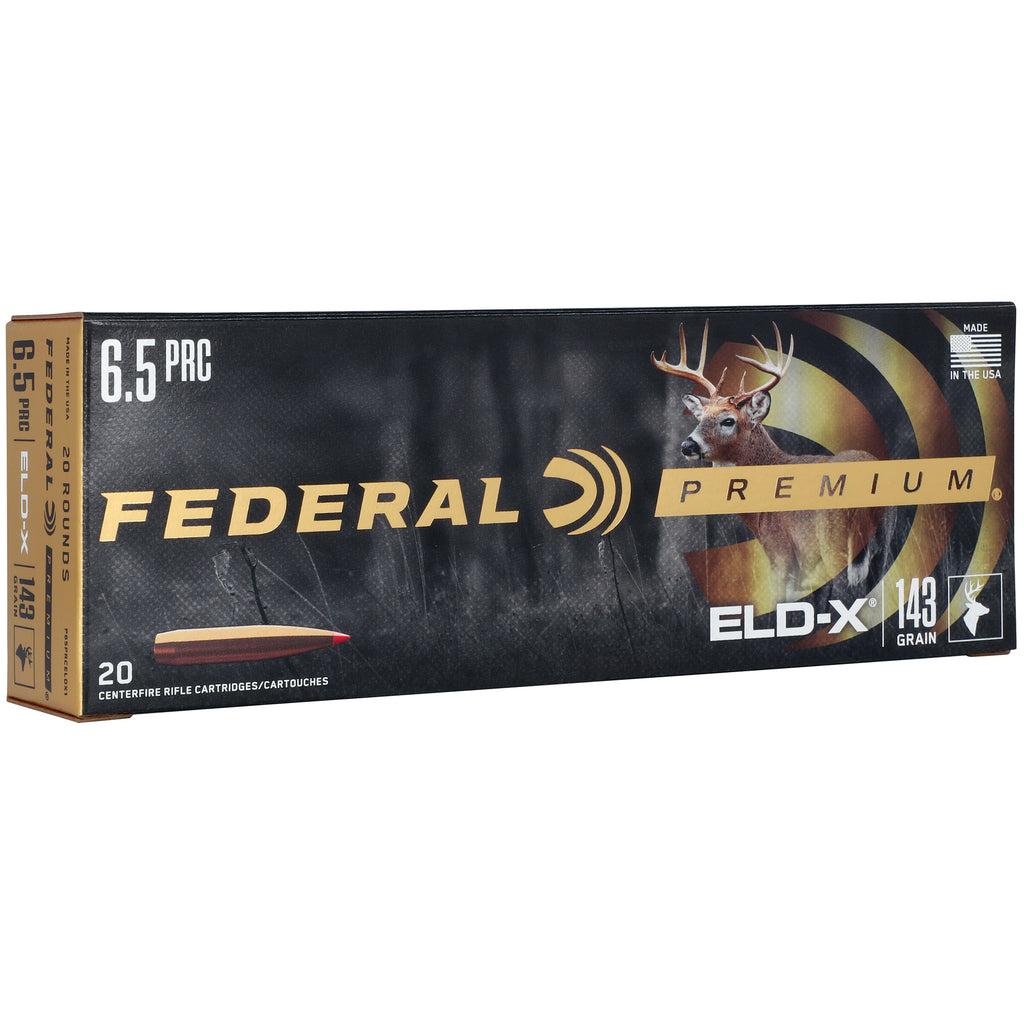 Federal Premium 6.5 PRC ELD-X Polymer Tip Hunting Bullets (143 Grain, Box of 20)