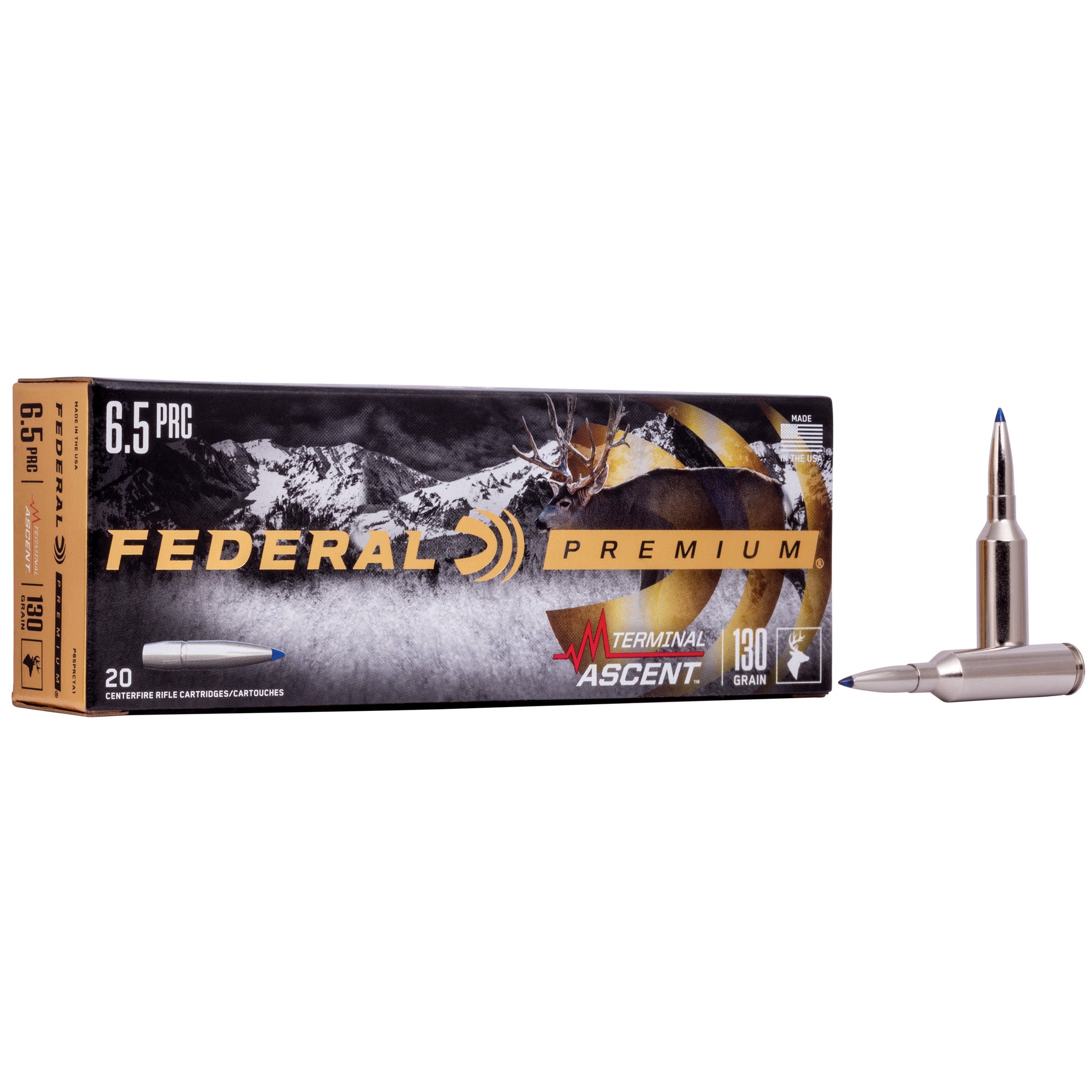 Federal Premium Terminal Ascent 6.5 PRC 130 Grain Bullet – 20 Count Box