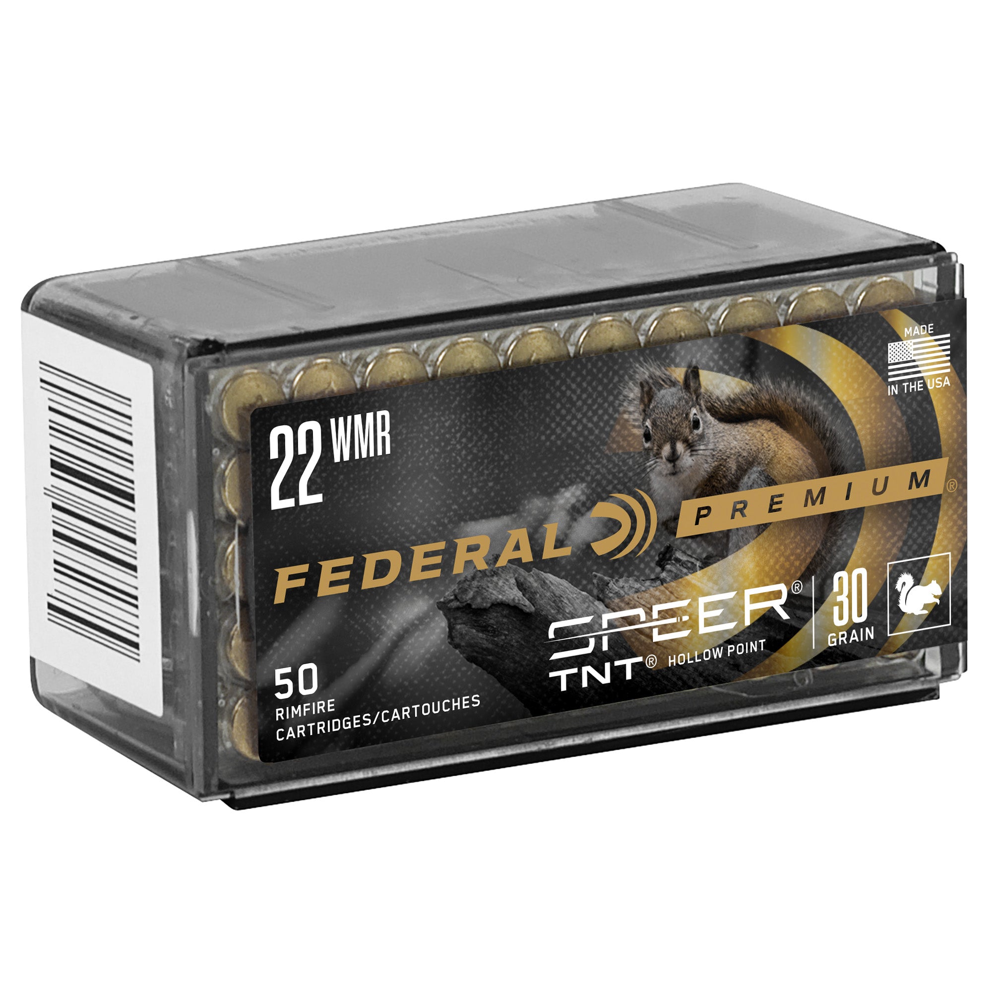 Federal Premium VShok .22 WMR 30-Grain Hollow Point Ammunition - 50 Rounds