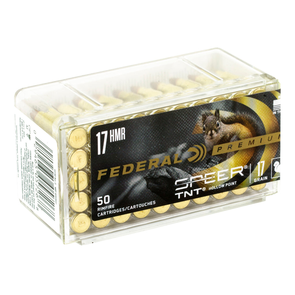 Federal Premium VShok .17 HMR 17-Grain Speer TNT Ammunition - 50 Rounds per Box