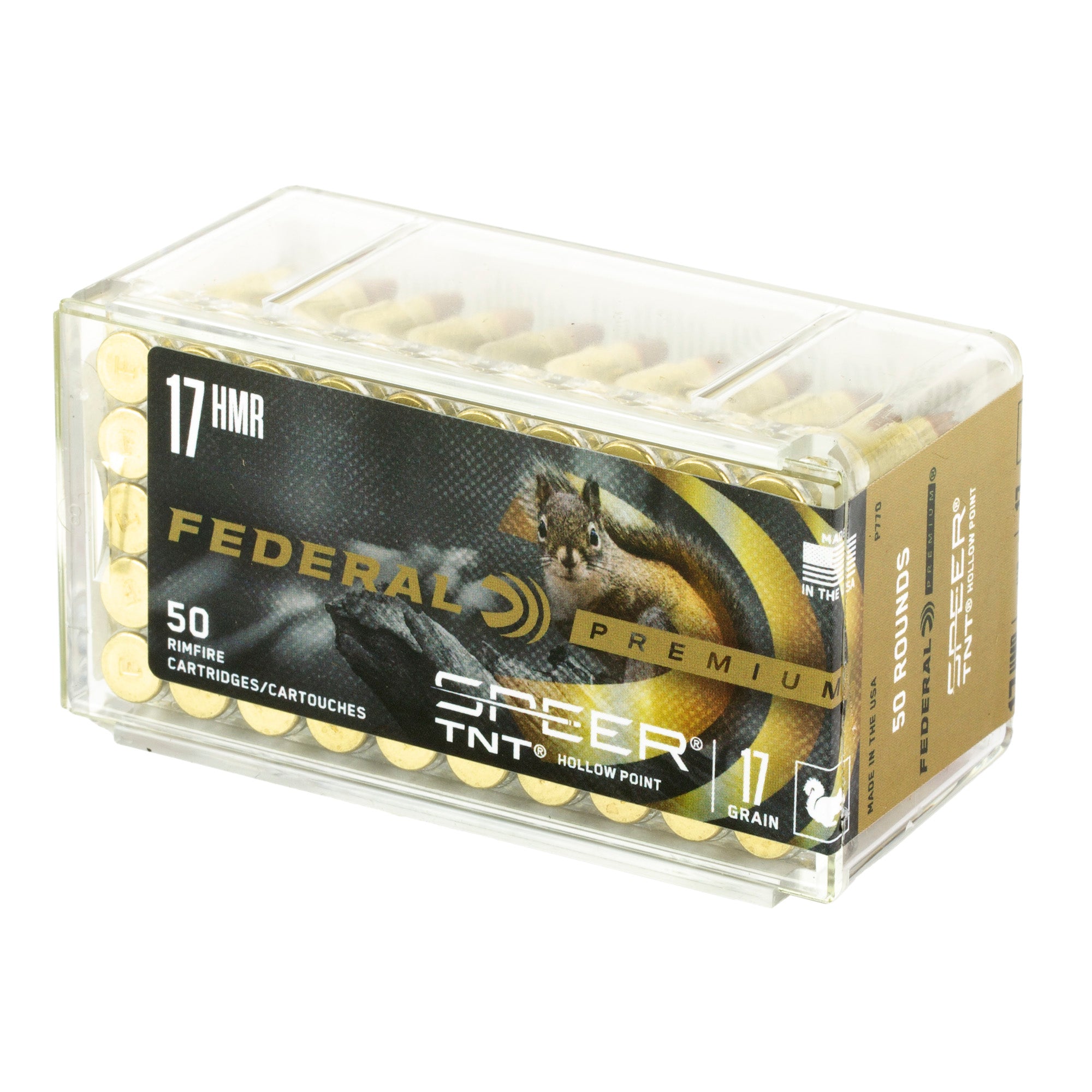 Federal Premium VShok .17 HMR 17-Grain Speer TNT Ammunition - 50 Rounds per Box