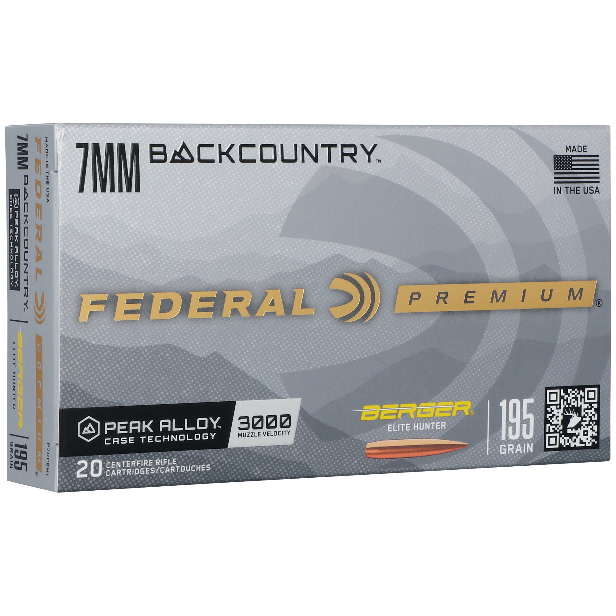 Federal Gold Medal 7mm Backcountry Elite Hunter Ammunition - 195 Grain, Box of 20