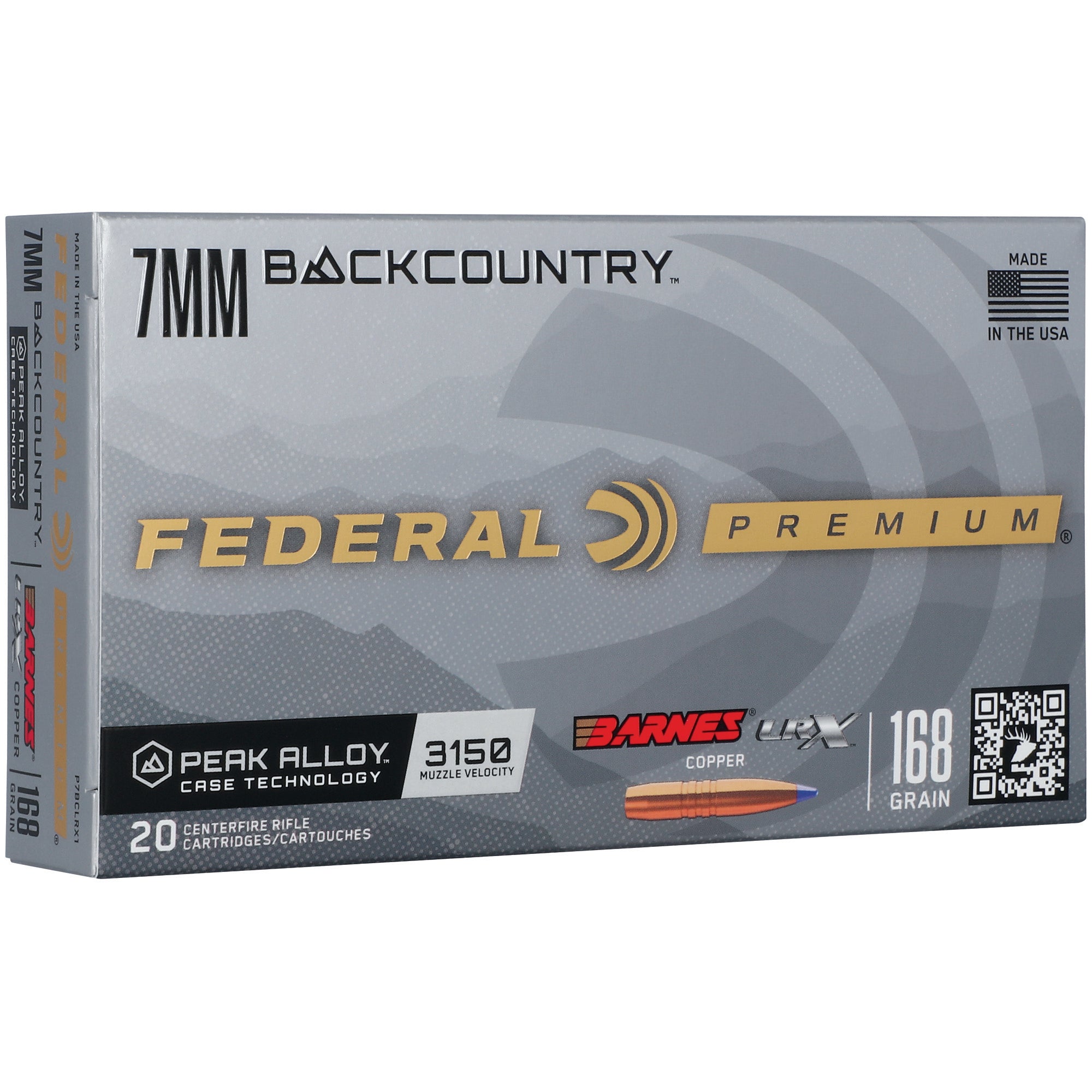 Federal Gold Medal 7mm Backcountry Ammunition - 168 Grain Copper, Box of 20