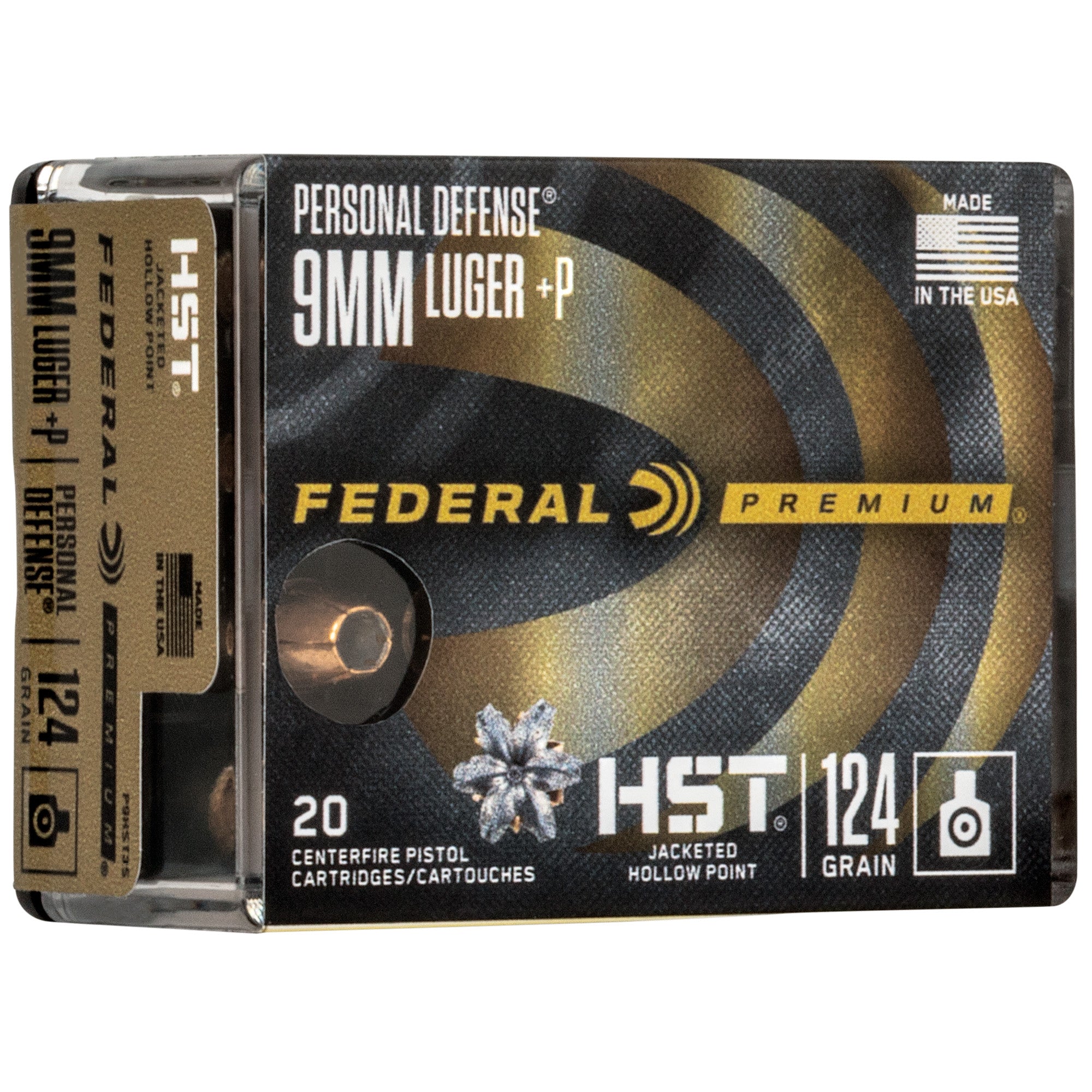 Federal Premium 9mm HST 124-Grain Hollow Point Ammunition (20 Rounds per Box, 200 per Case)