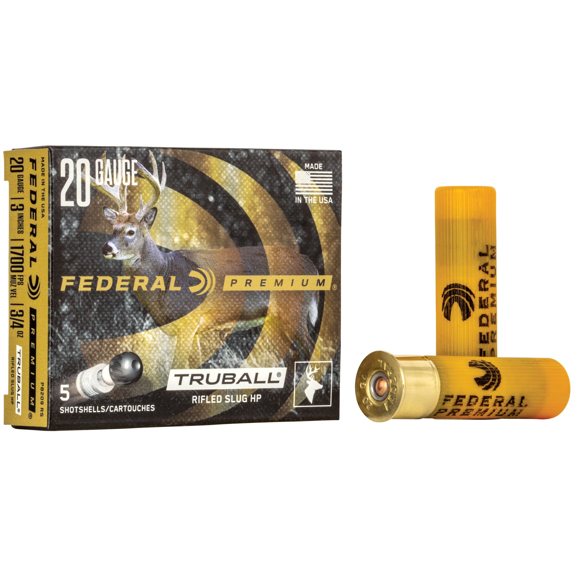 Federal Premium TruBall 20 Gauge 3 Slug for Hunting and Target Shooting