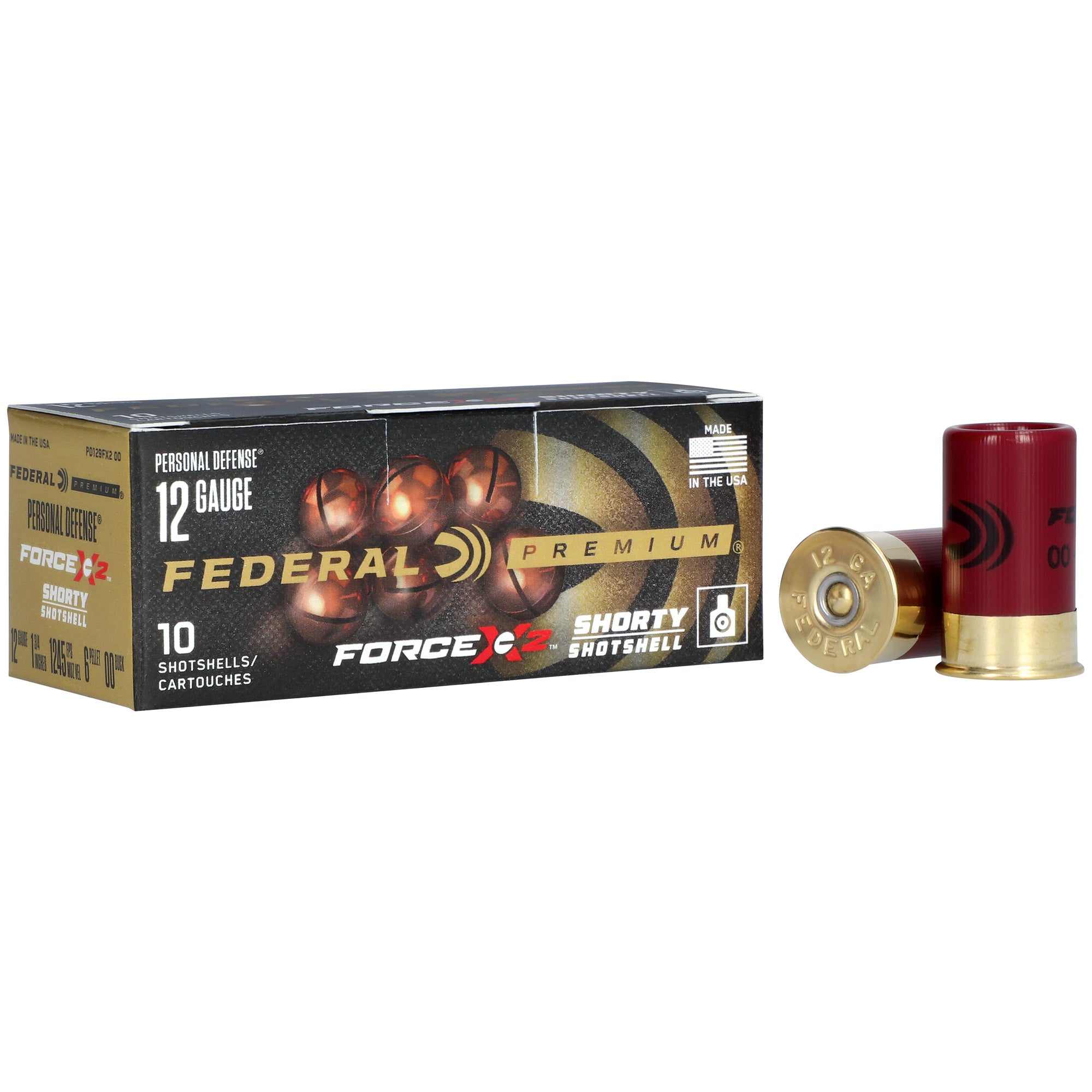 Federal Premium Force X2 12 Gauge 00 Buckshot – 9 Copper-Plated Pellets for Enhanced Self-Defense