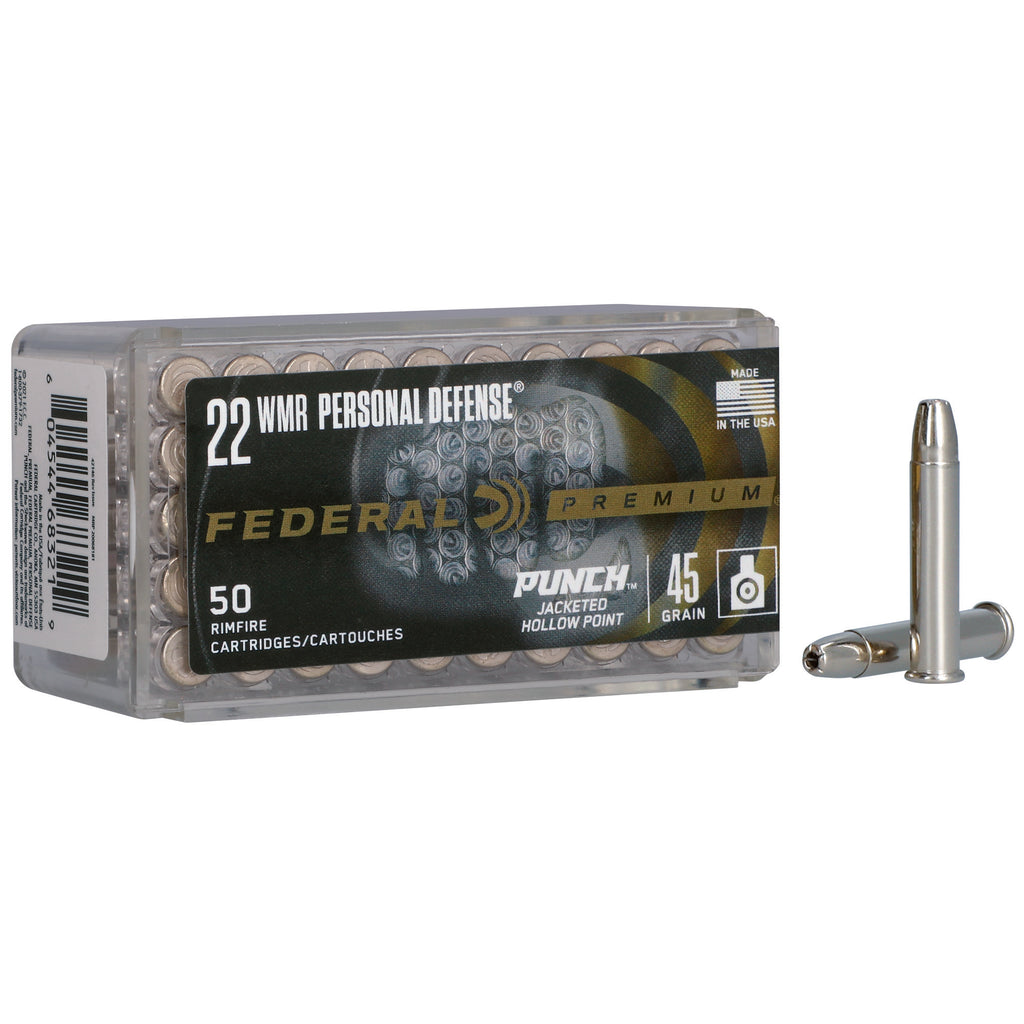 Federal Punch .22 WMR 45 Grain Hollow Point Ammunition - 50 Rounds per Box