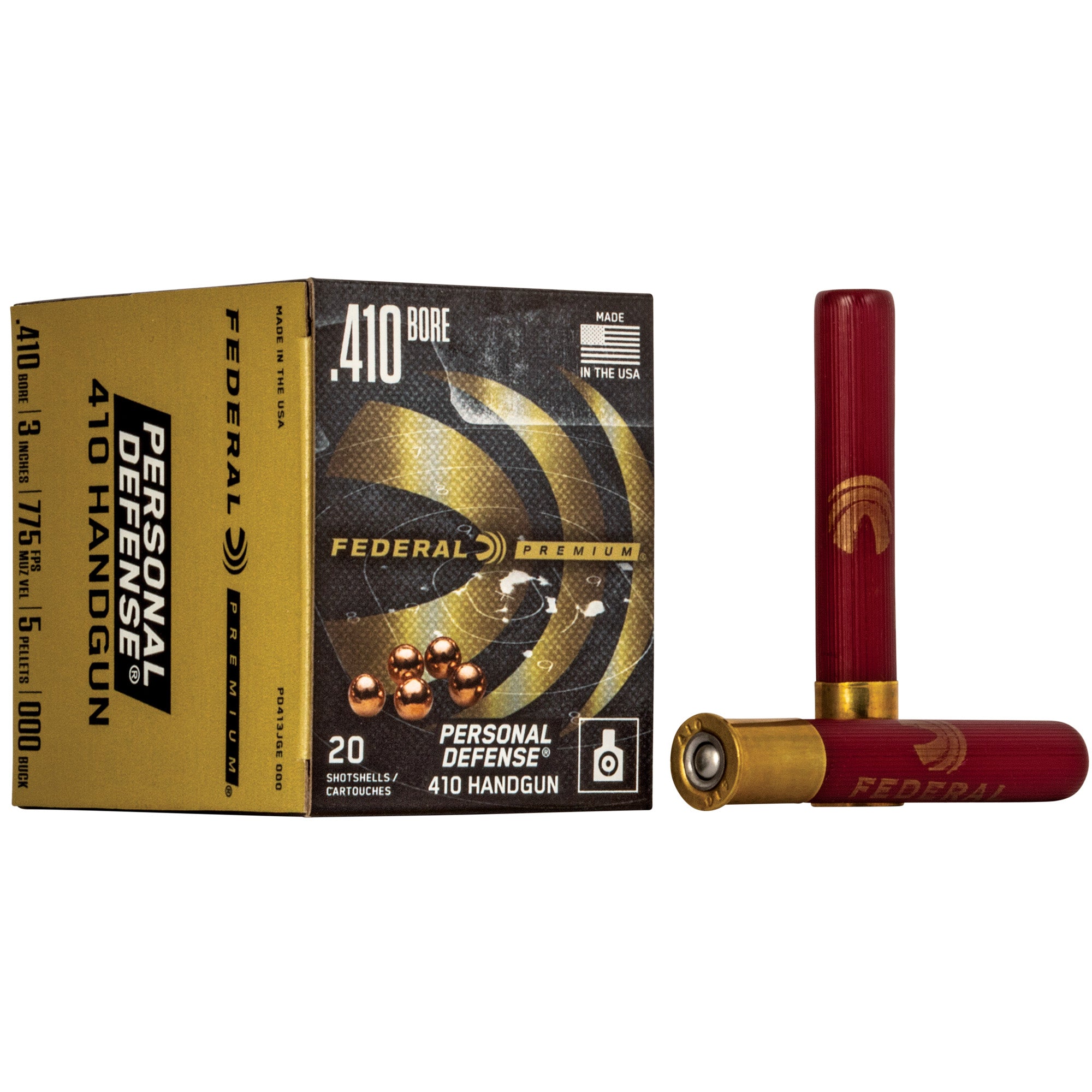 Federal Premium .410 Bore 3-Inch 000 Buckshot Ammunition – 20 Rounds Per Box